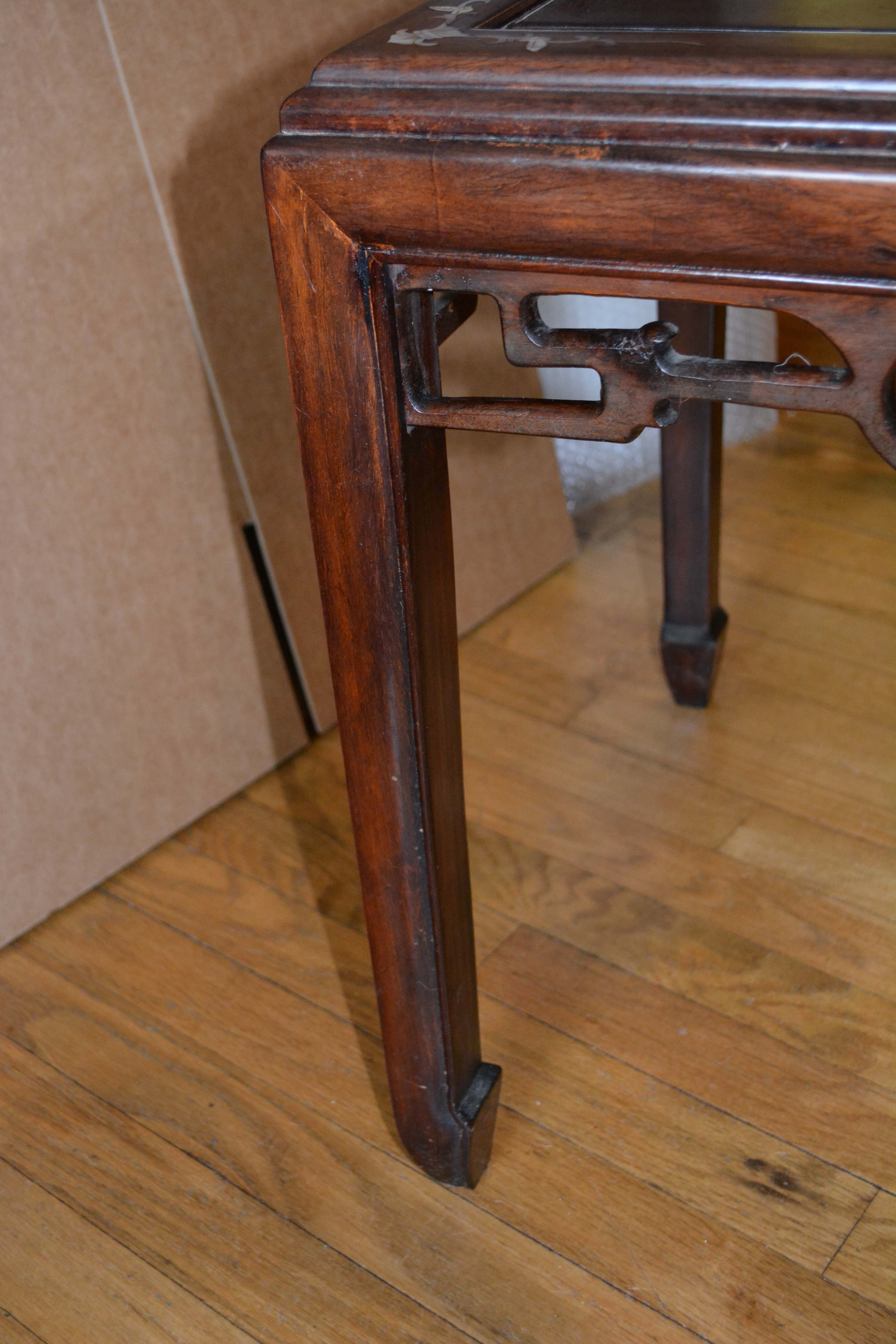Chinese Side Table with Mother of Pearl Inlay
