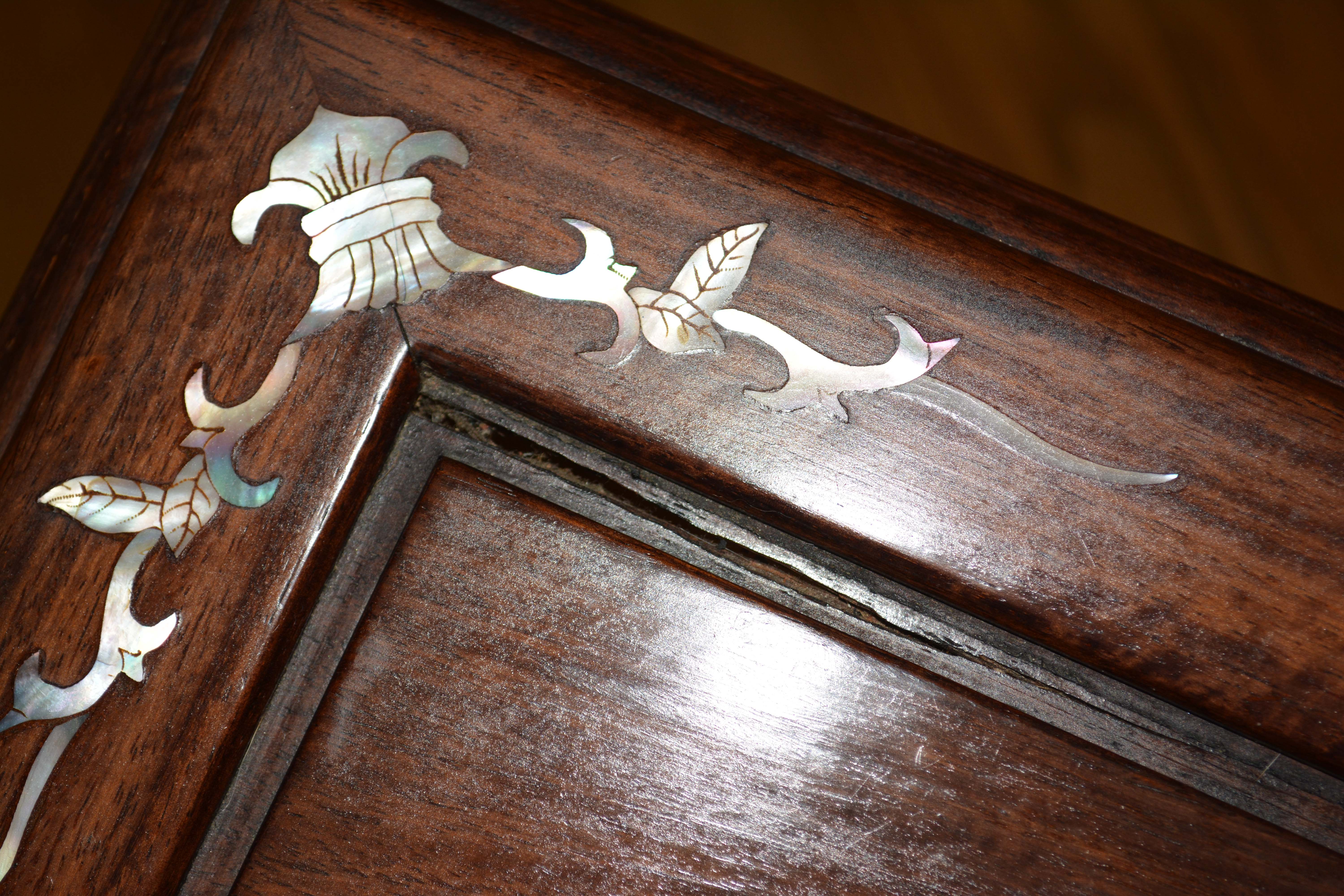 Chinese Side Table with Mother of Pearl Inlay
