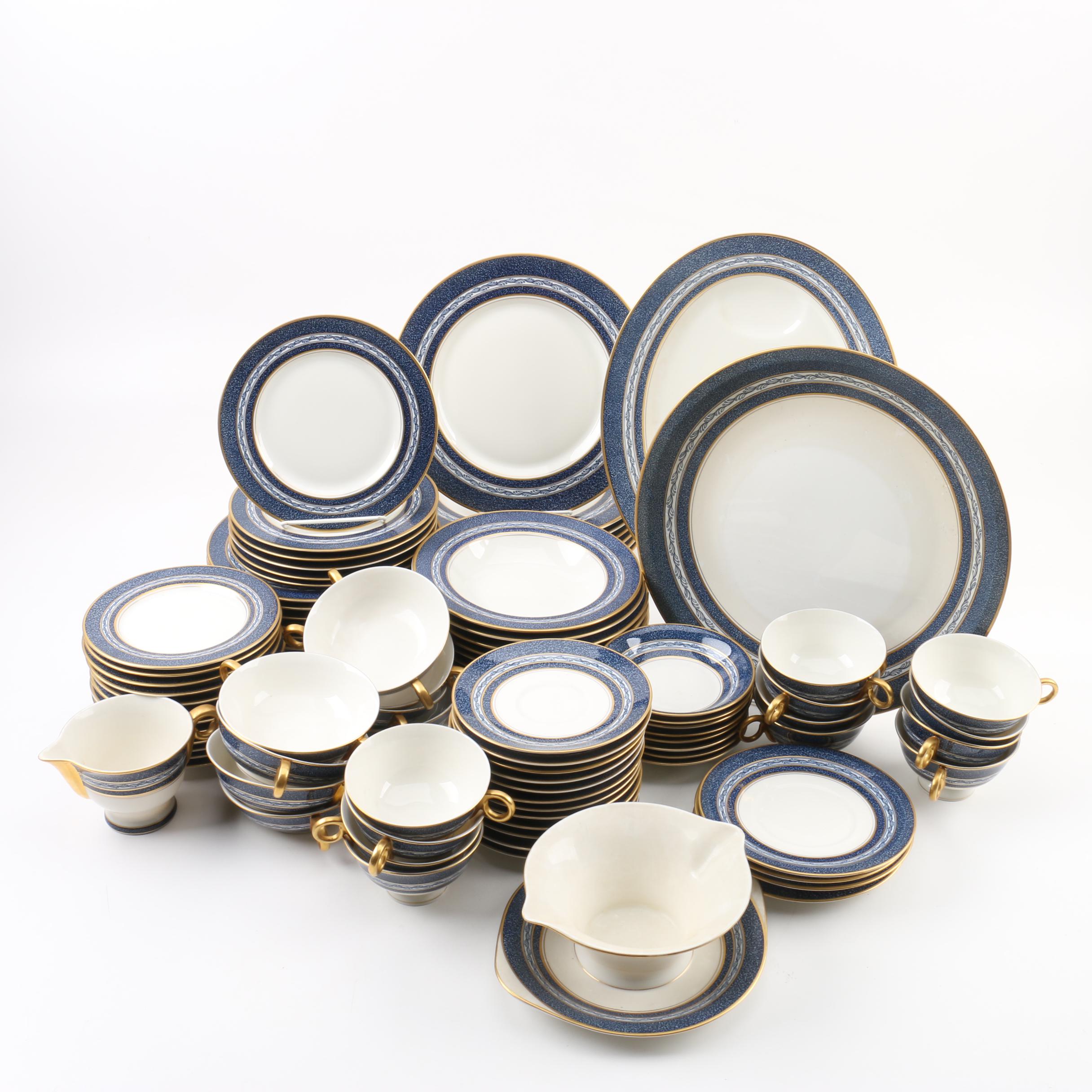 Vintage Theodore Haviland "Blue Mosaic" Porcelain Tableware