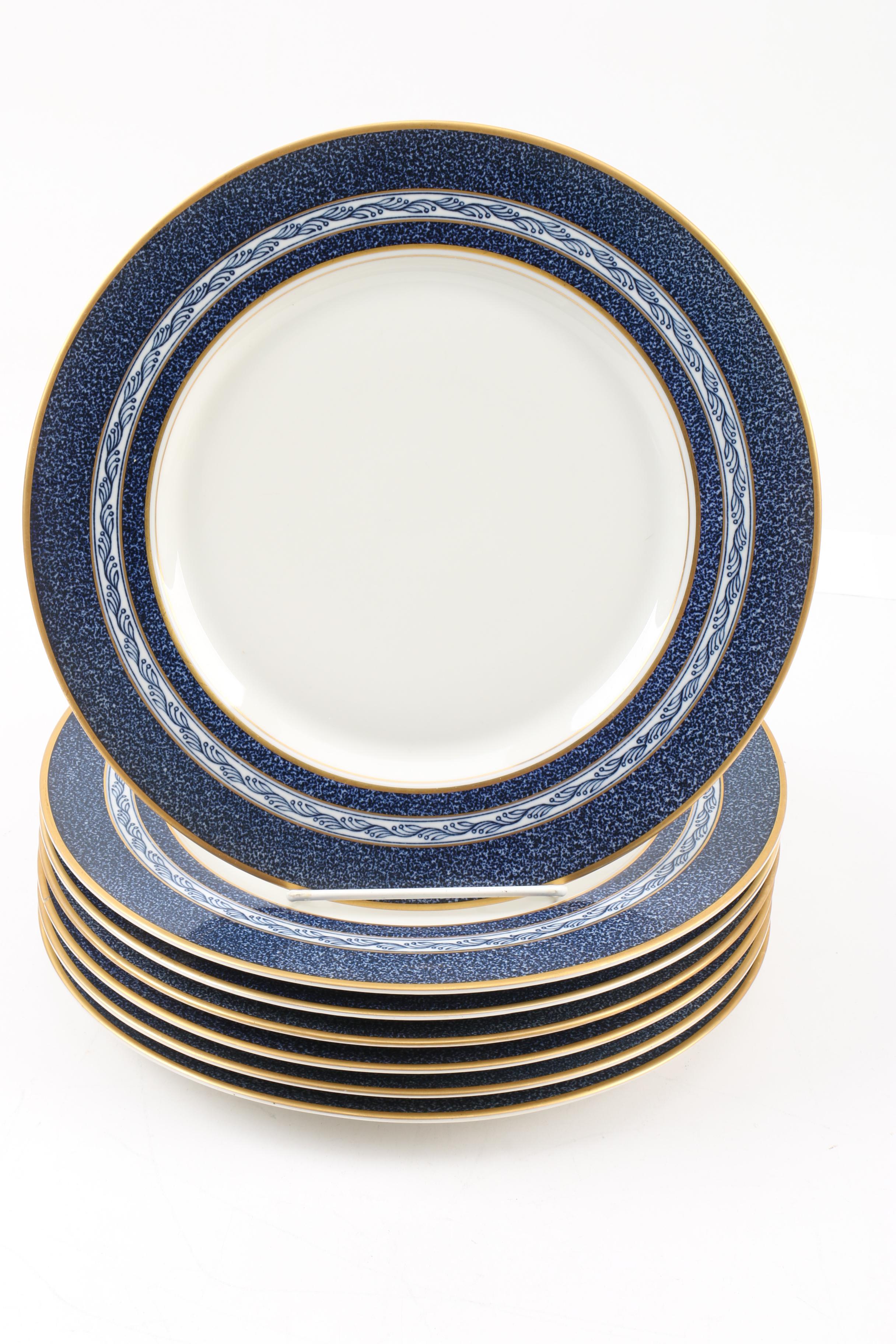 Vintage Theodore Haviland "Blue Mosaic" Porcelain Tableware