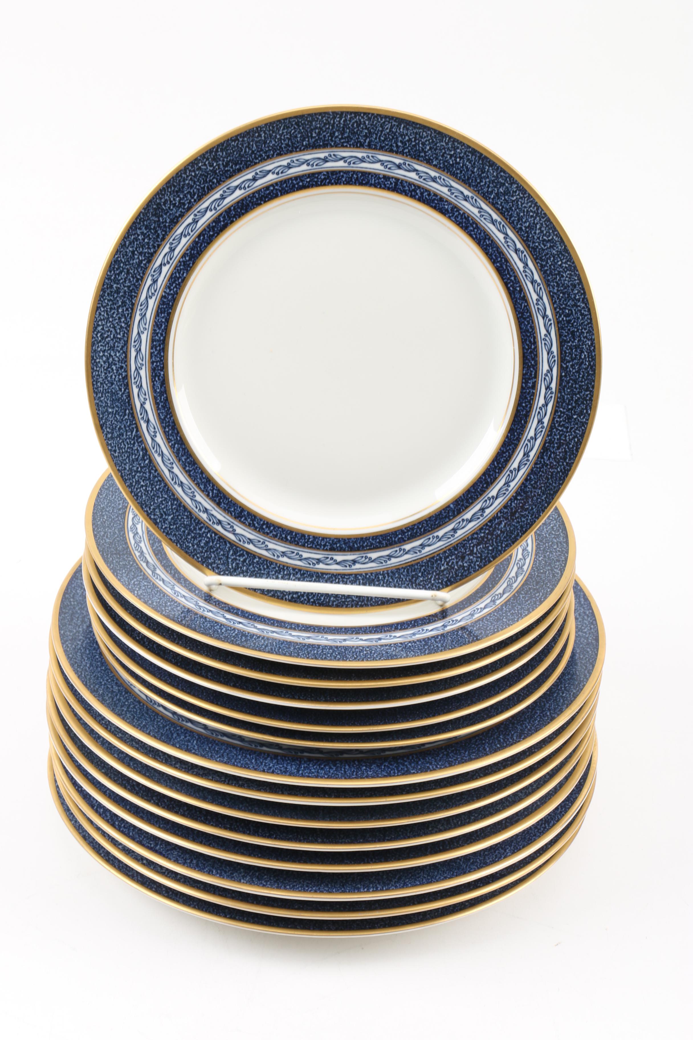 Vintage Theodore Haviland "Blue Mosaic" Porcelain Tableware