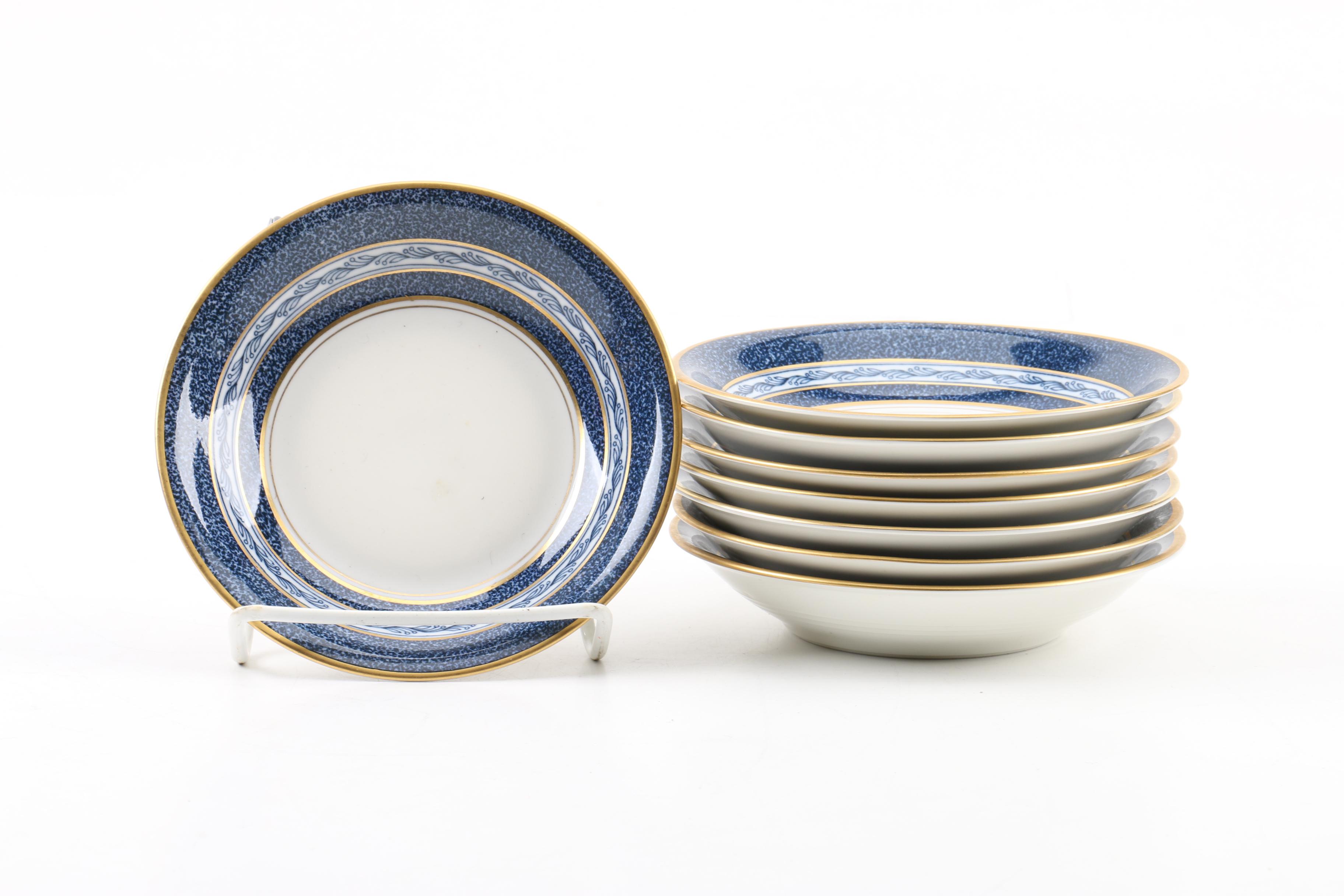 Vintage Theodore Haviland "Blue Mosaic" Porcelain Tableware