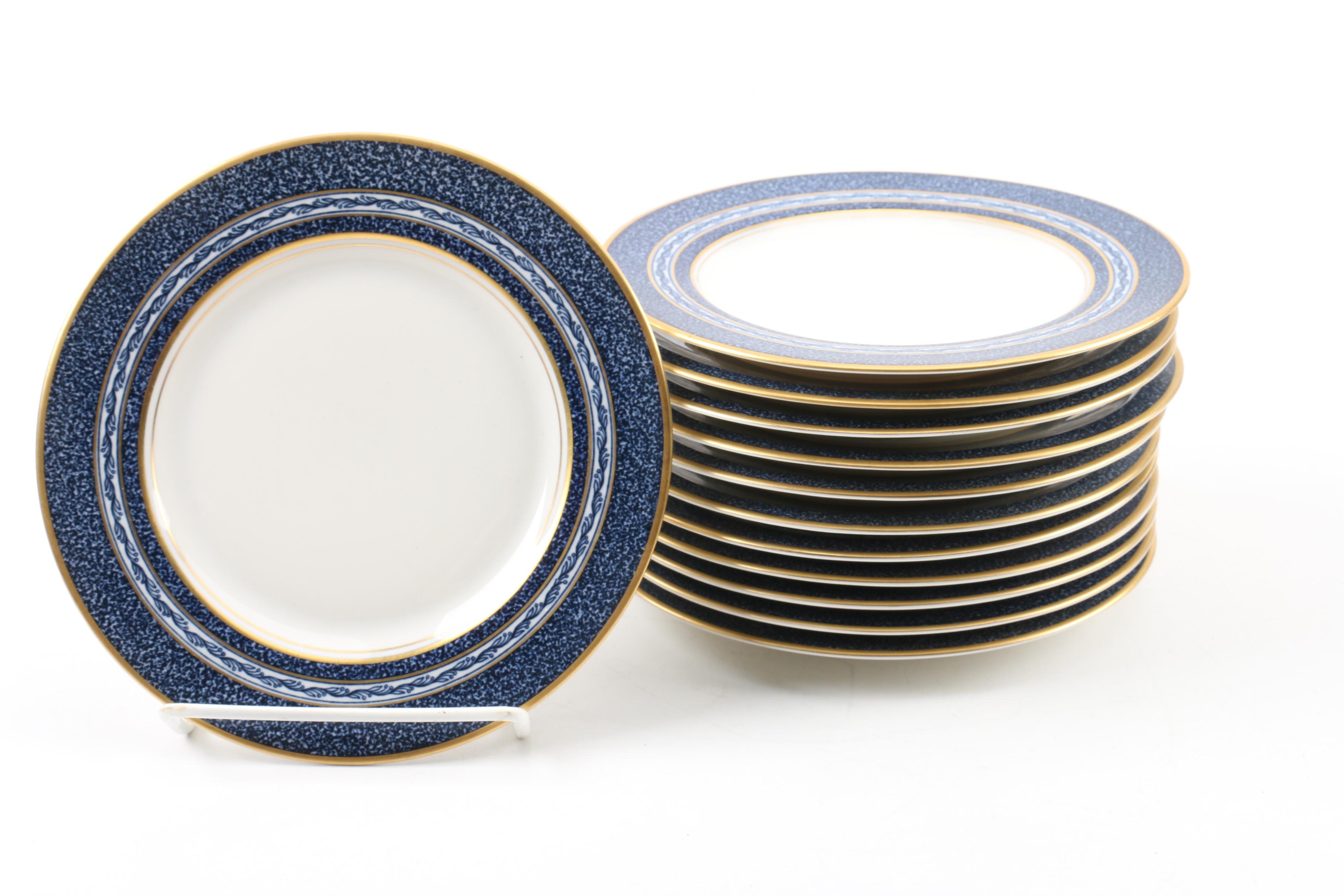 Vintage Theodore Haviland "Blue Mosaic" Porcelain Tableware