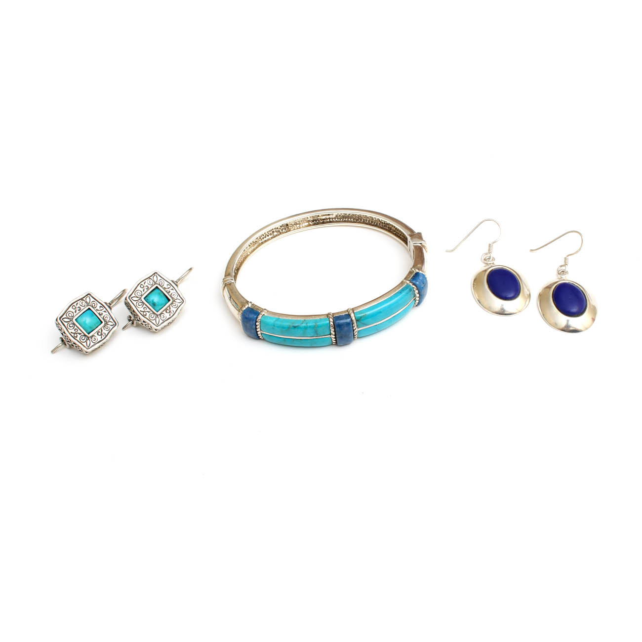 Sterling Silver Jewelry with Lapis and Turquoise