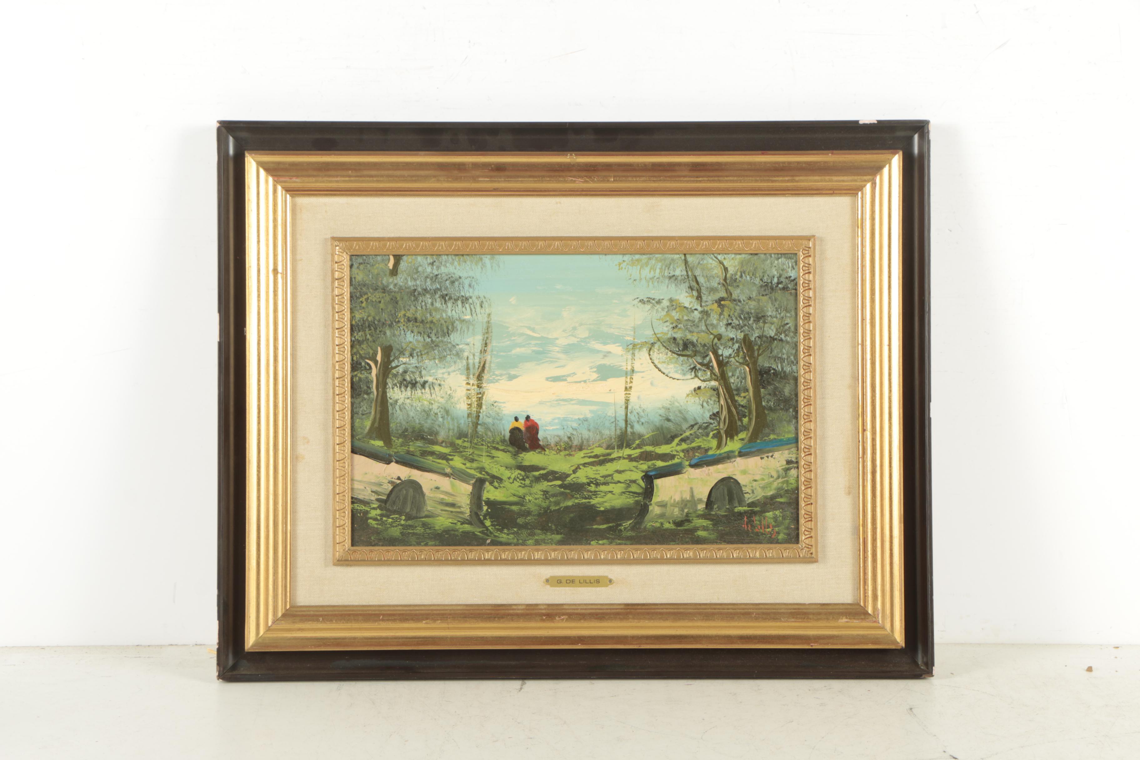 Pair of G. De Lillis Oil Paintings of Landscapes