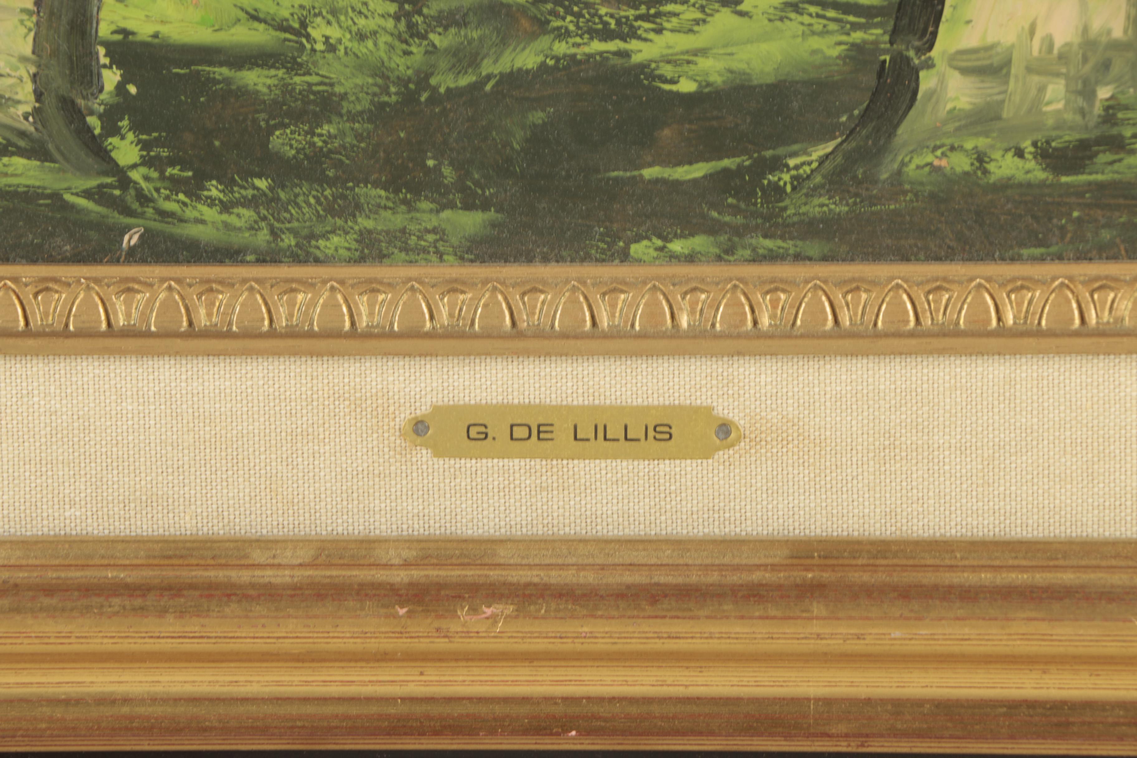 Pair of G. De Lillis Oil Paintings of Landscapes