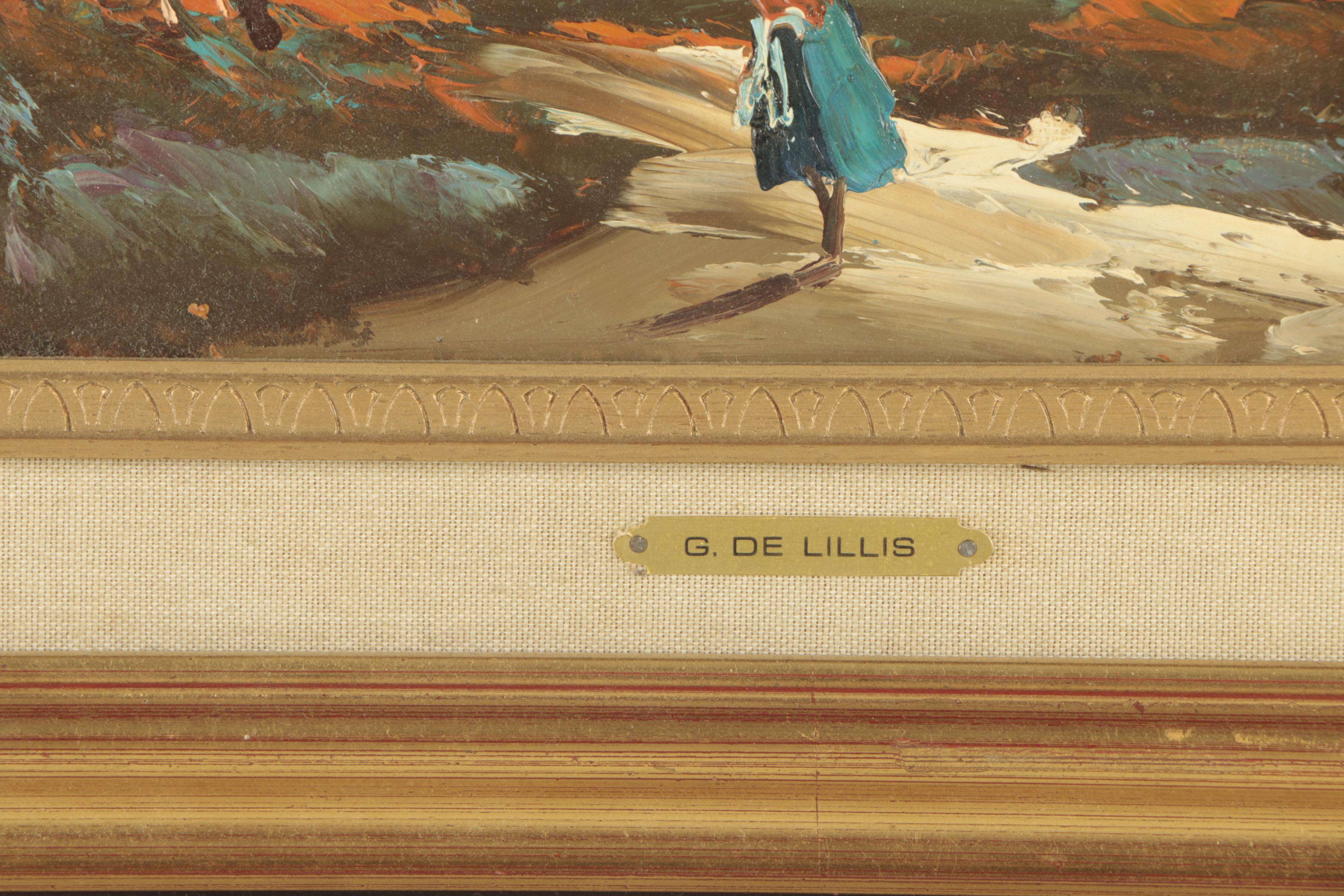 Pair of G. De Lillis Oil Paintings of Landscapes