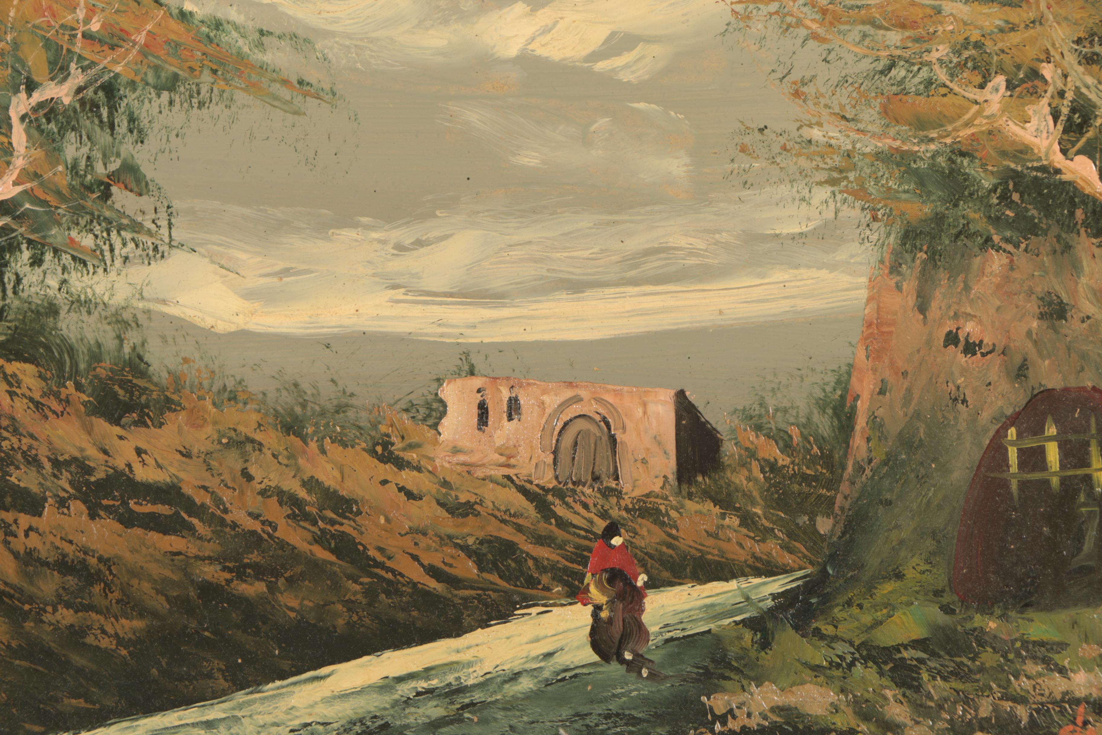 Pair of G. De Lillis Oil Paintings of Rural Landscapes