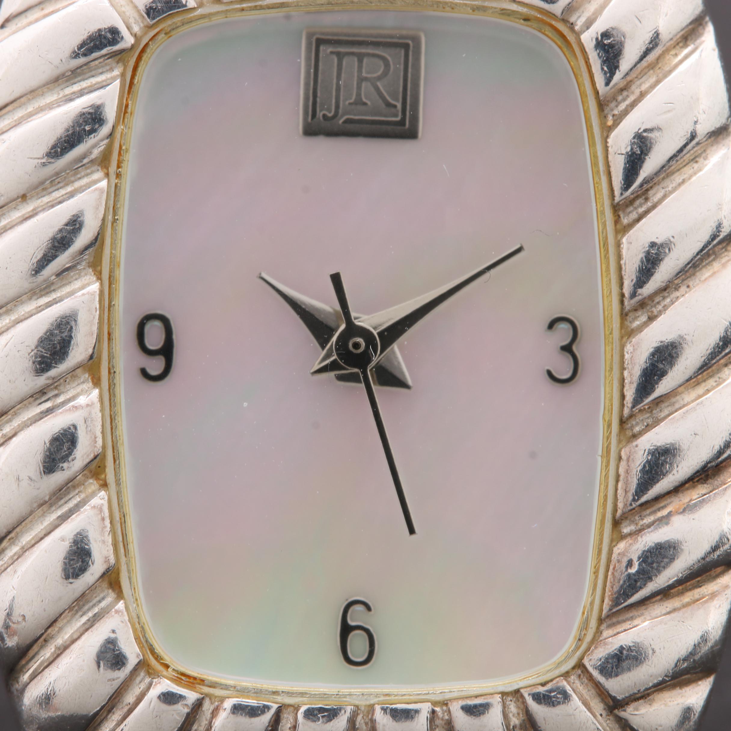 Judith Ripka Sterling Silver Mother of Pearl Watch
