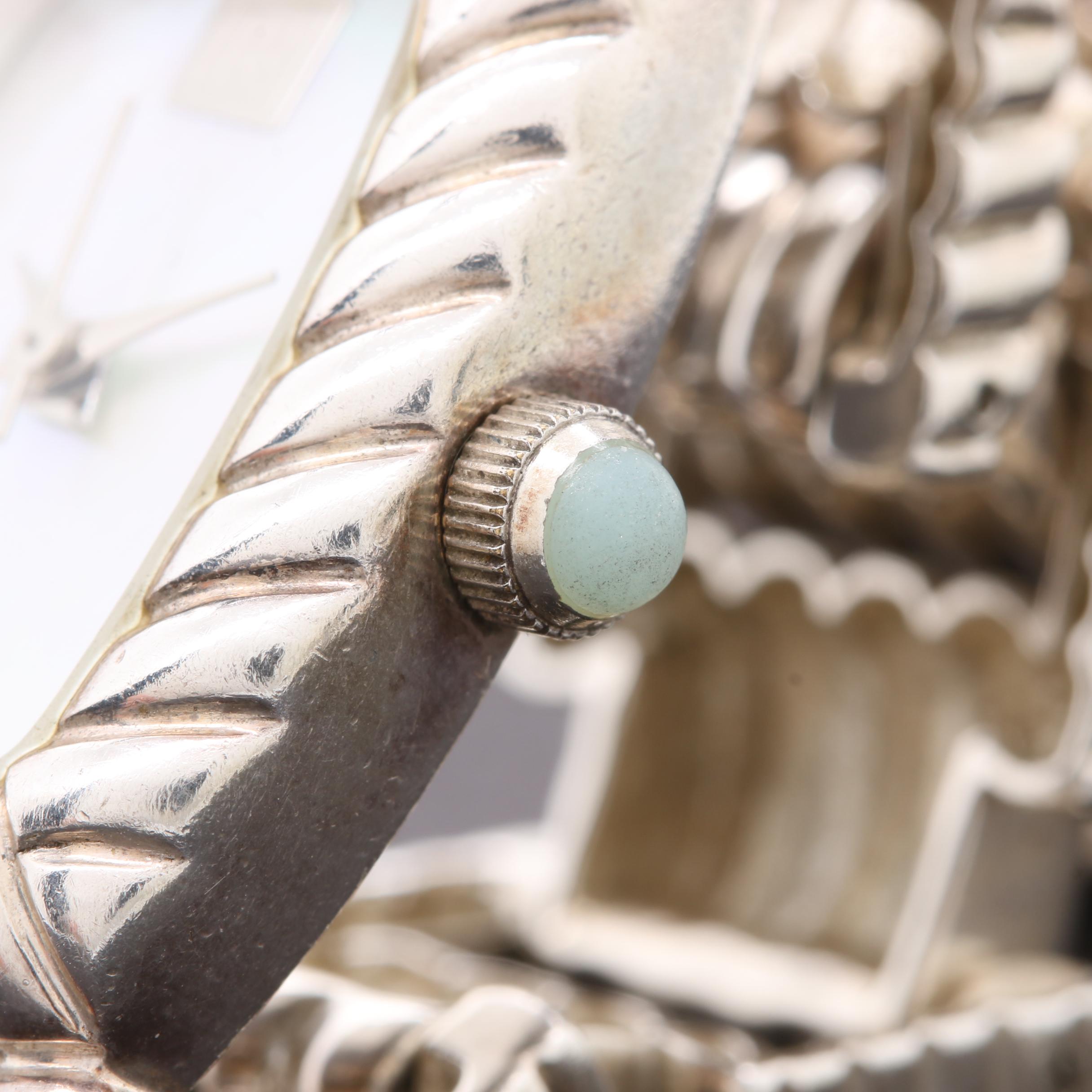 Judith Ripka Sterling Silver Mother of Pearl Watch