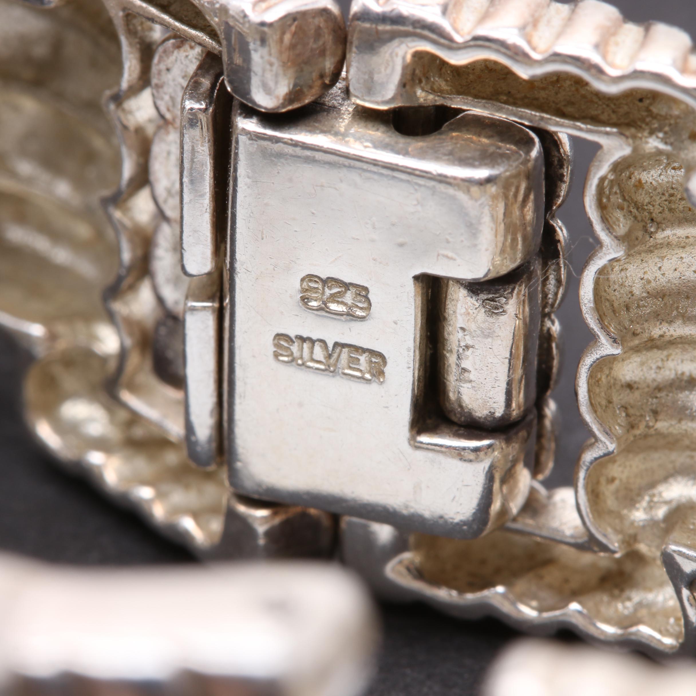 Judith Ripka Sterling Silver Mother of Pearl Watch