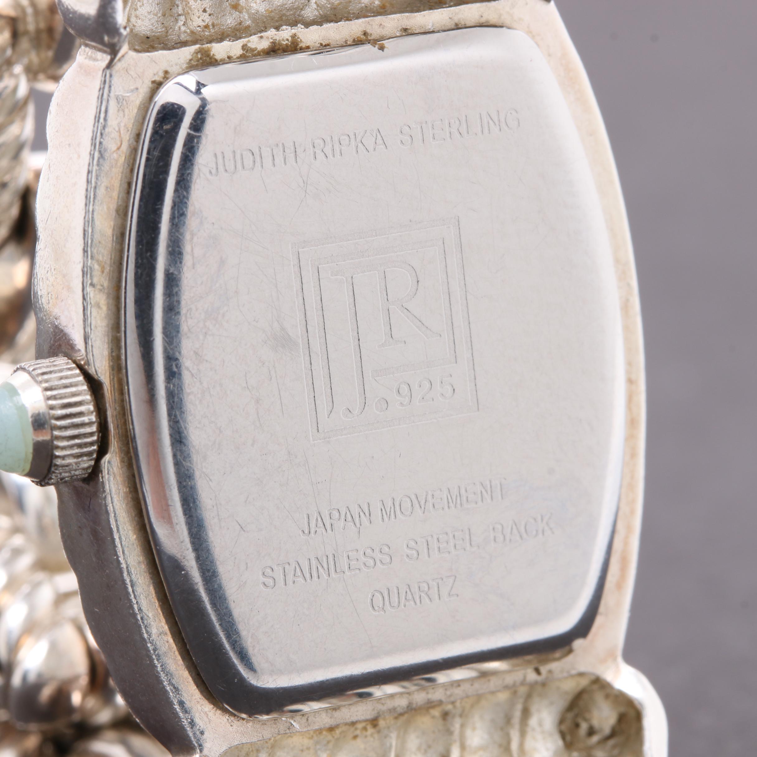 Judith Ripka Sterling Silver Mother of Pearl Watch