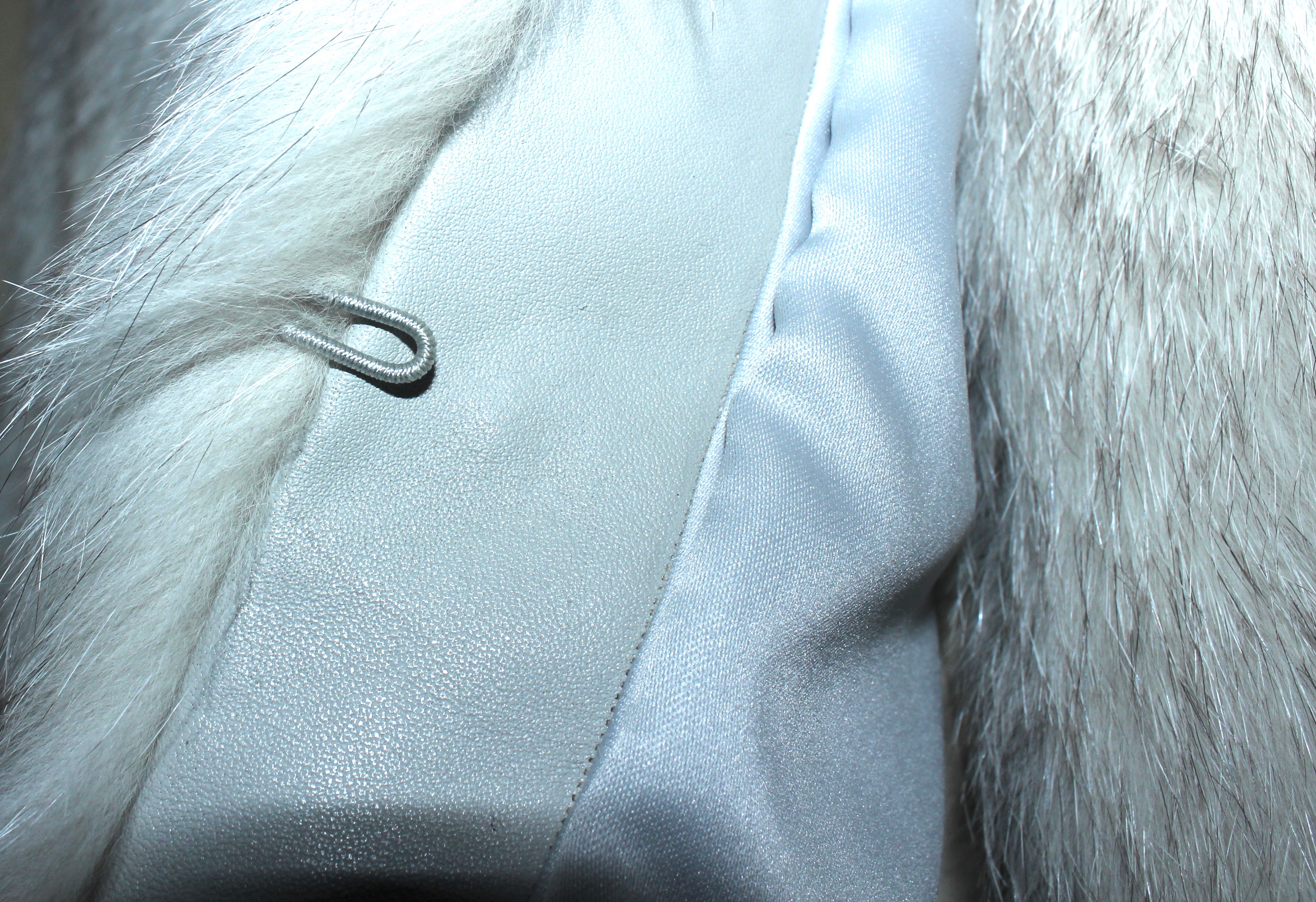 Women's Vintage Silver Fox Fur Jacket