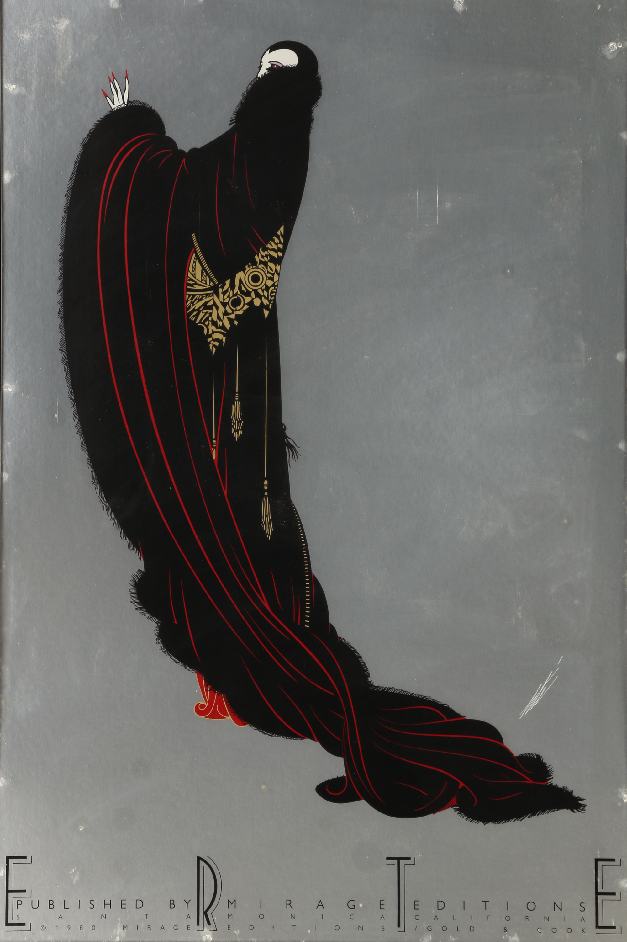 After Erté Lithograph on Paper "Soirée" by Mirage Editions 1980