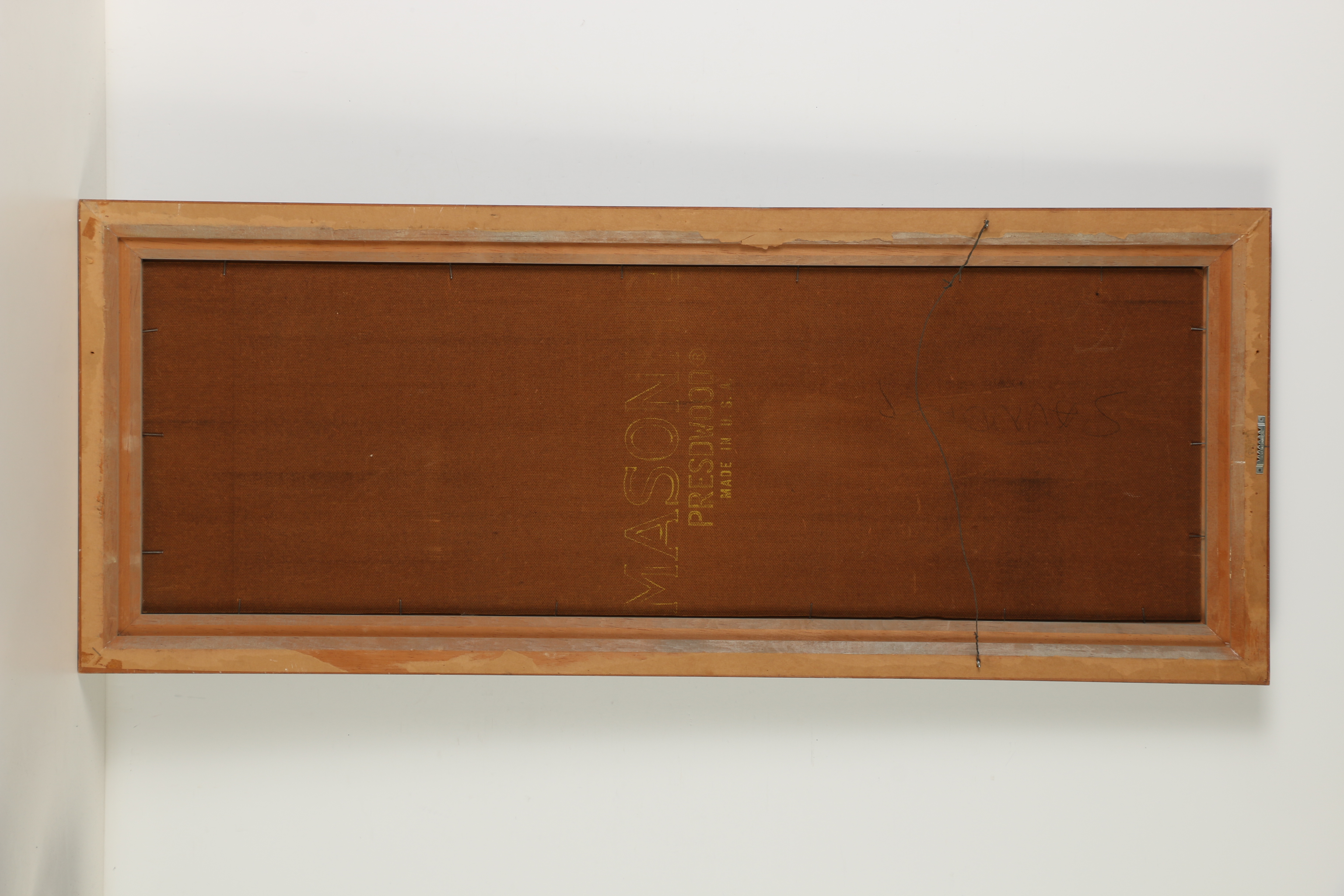 Oil Painting on Masonite Abstract Asian Style Mountainous Landscape