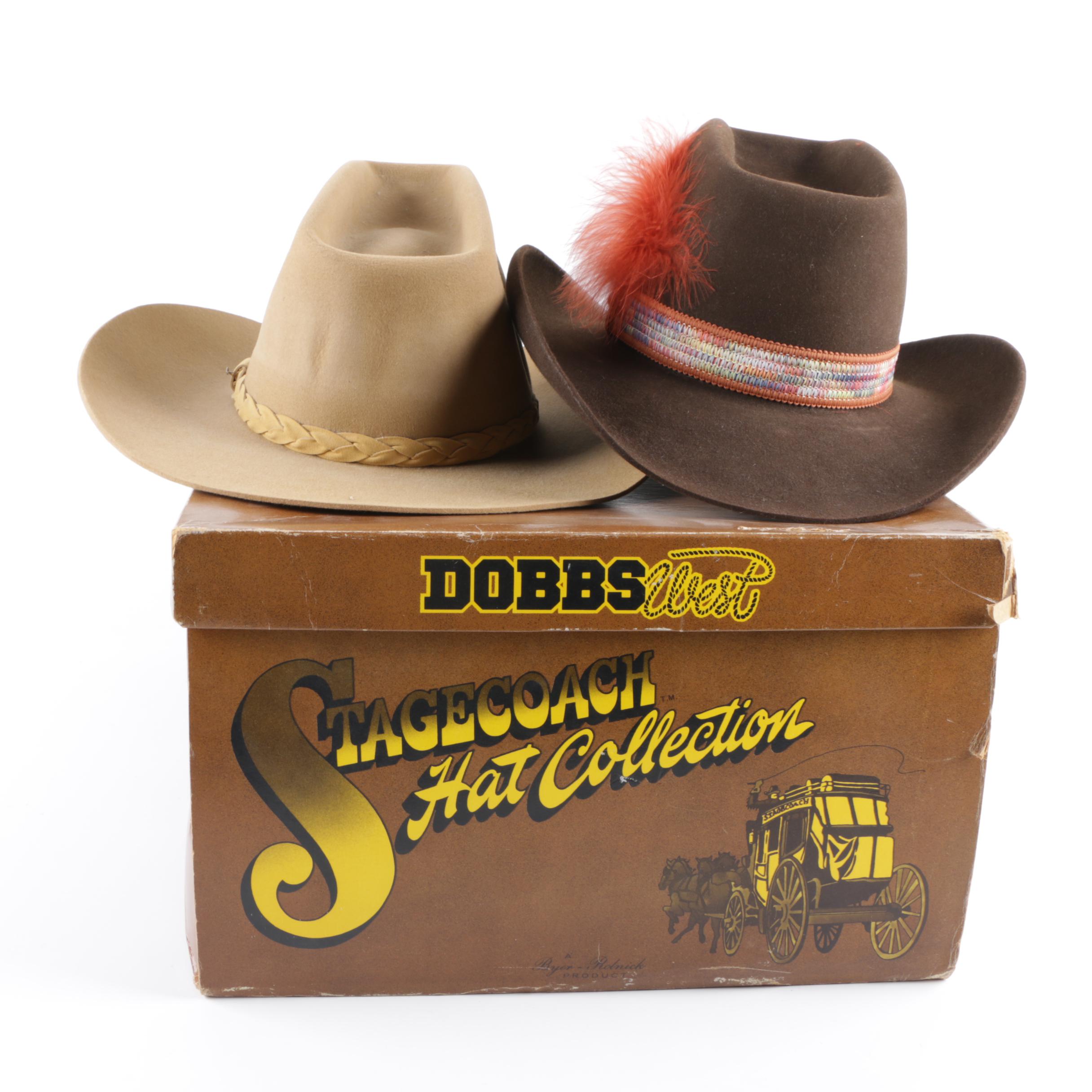 Men's Vintage Stetson 4X Beaver Felt Western Hats