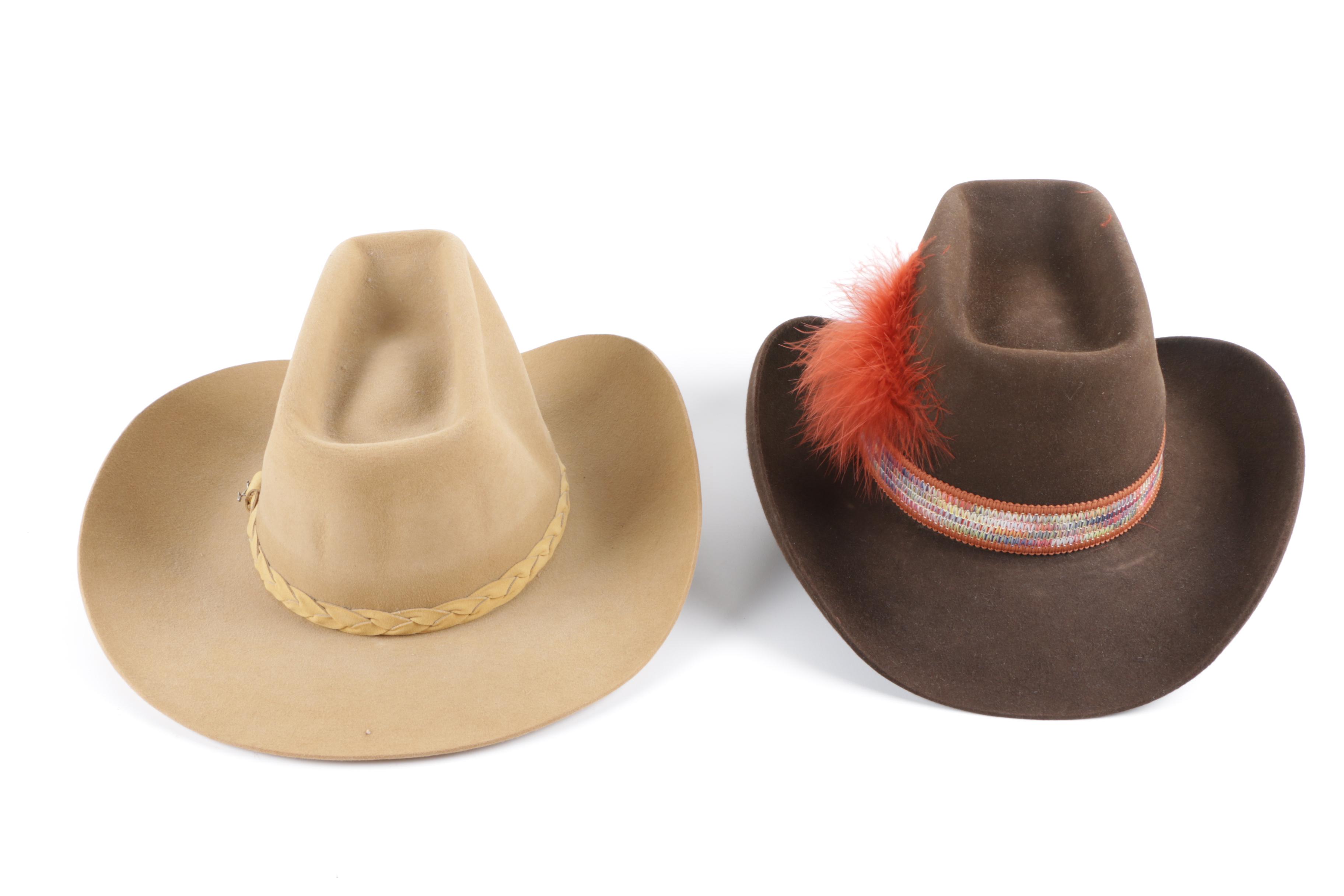 Men's Vintage Stetson 4X Beaver Felt Western Hats