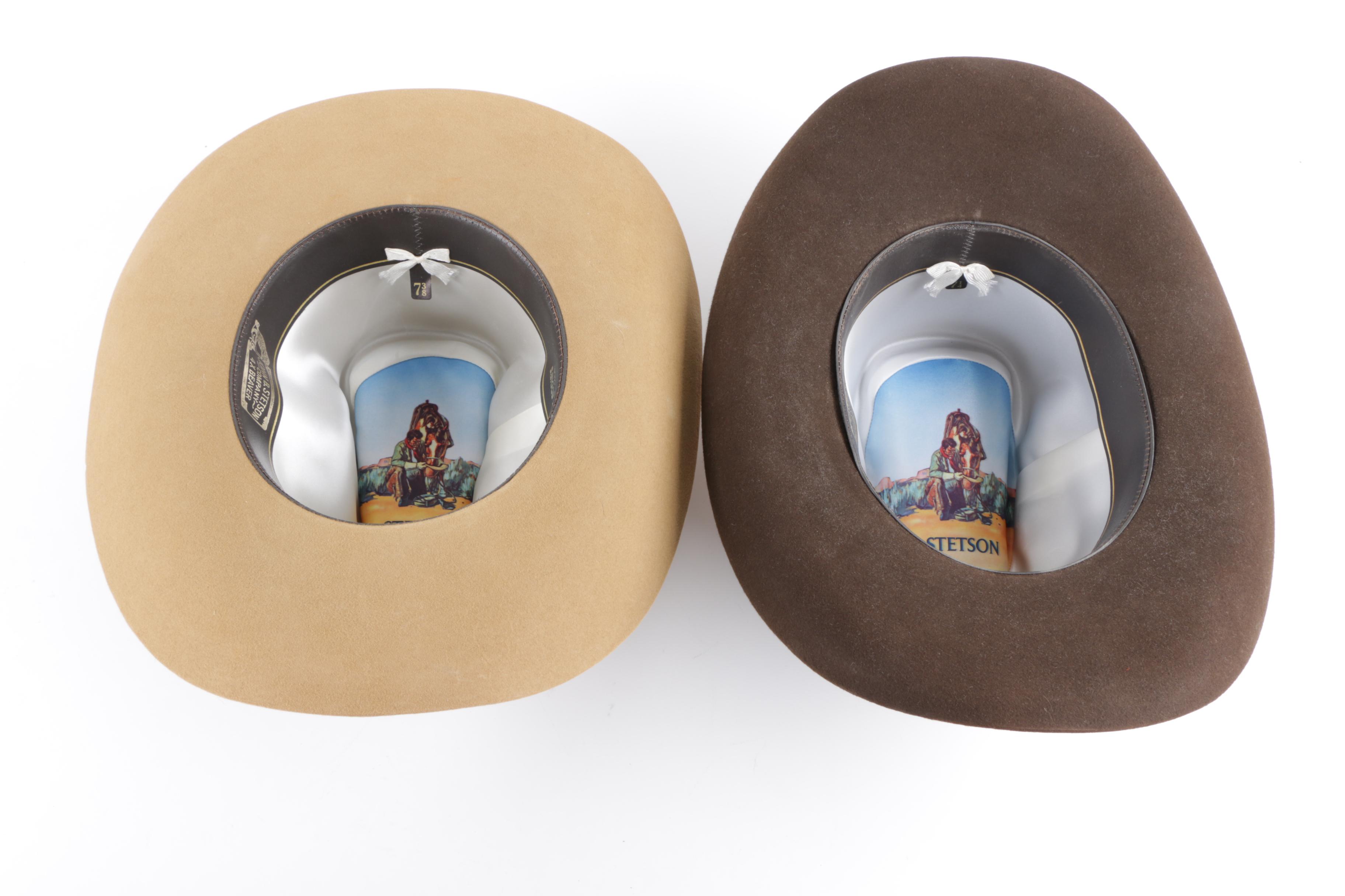 Men's Vintage Stetson 4X Beaver Felt Western Hats