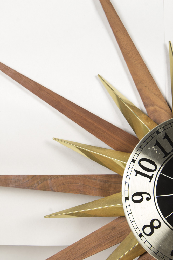 Mid Century Modern Elgin Starburst Wall Clock