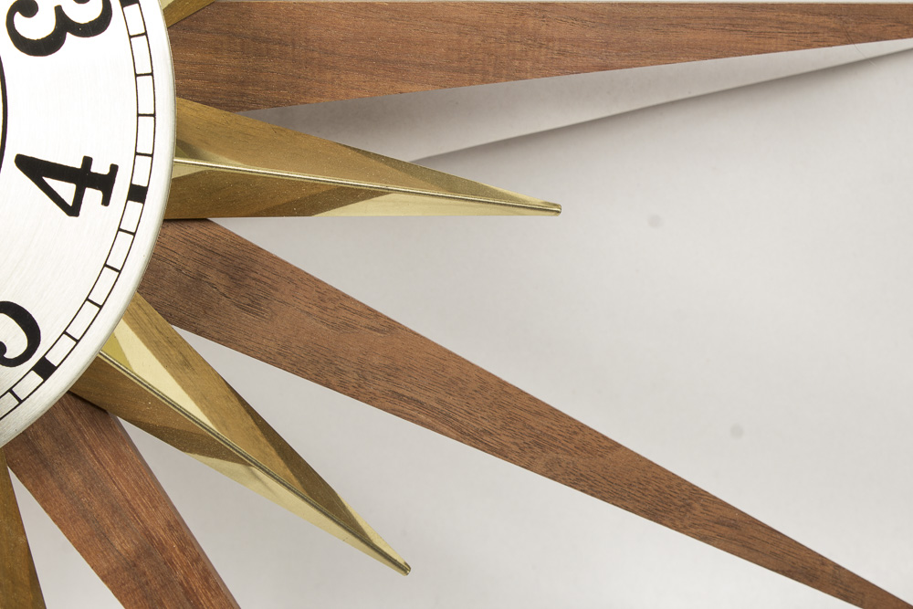 Mid Century Modern Elgin Starburst Wall Clock