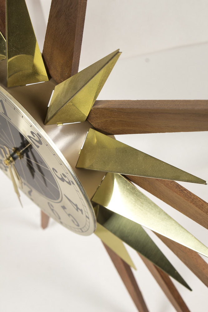 Mid Century Modern Elgin Starburst Wall Clock