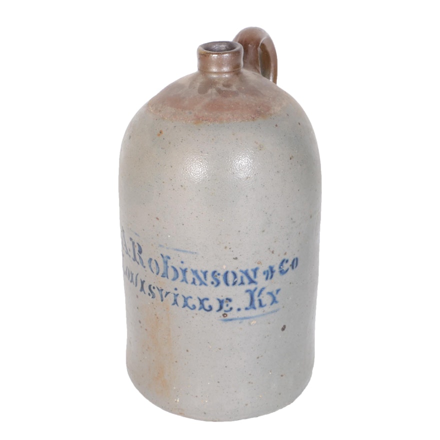 R.A. Robinson & Co. 2-Gallon Stoneware Crock, Louisville, Kentucky