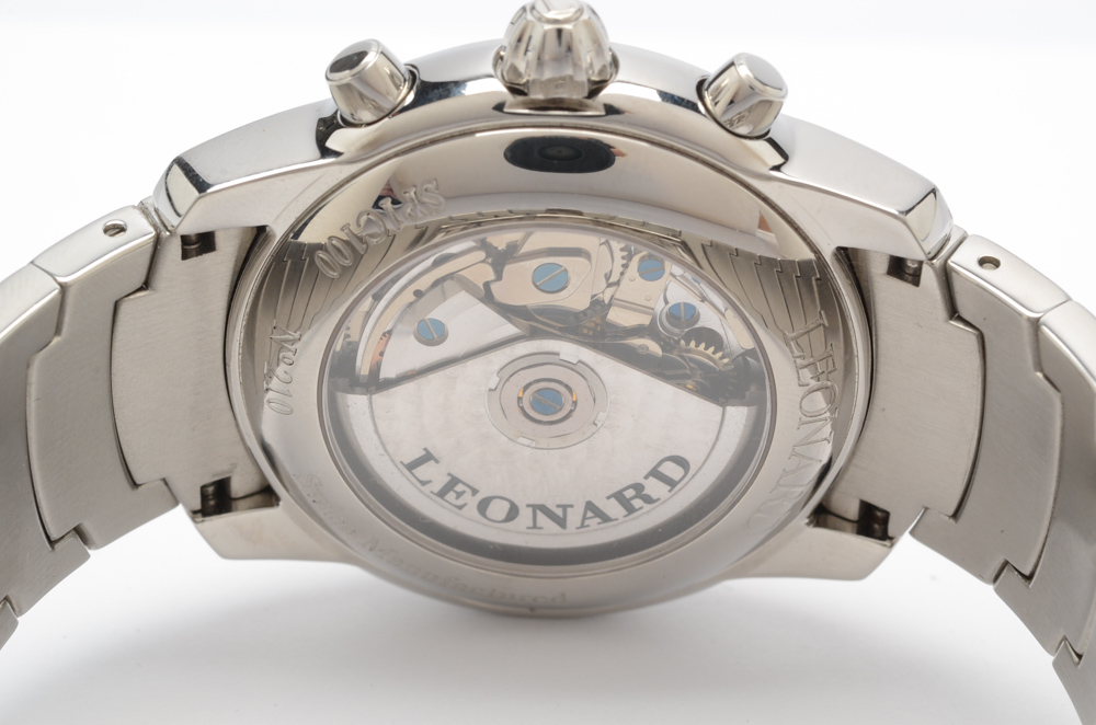 Leonard Automatic Chronograph Watch With Exhibition Back