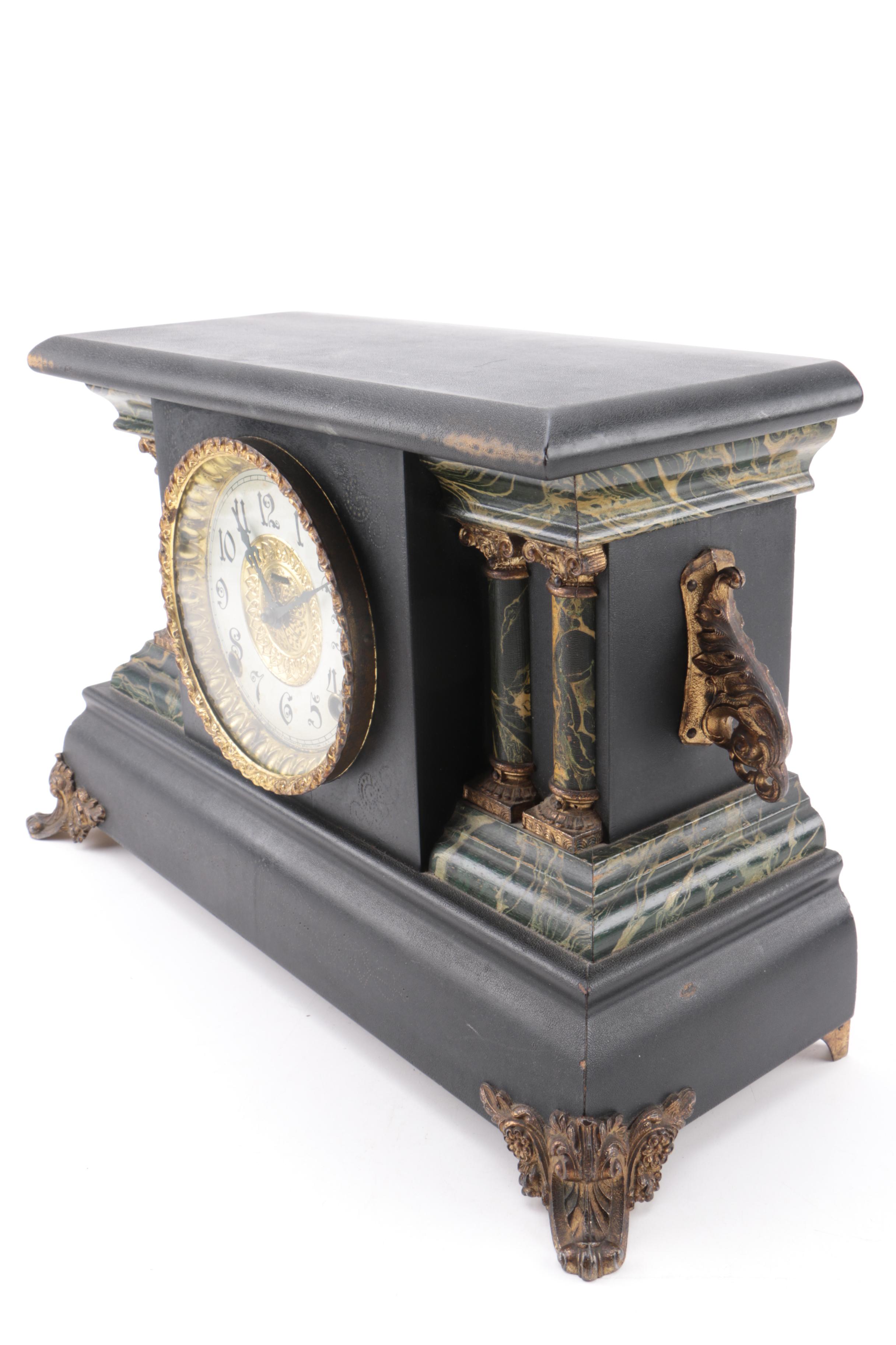 Antique E. Ingraham Clock Co. "Adrian" Adamantine Style Clock