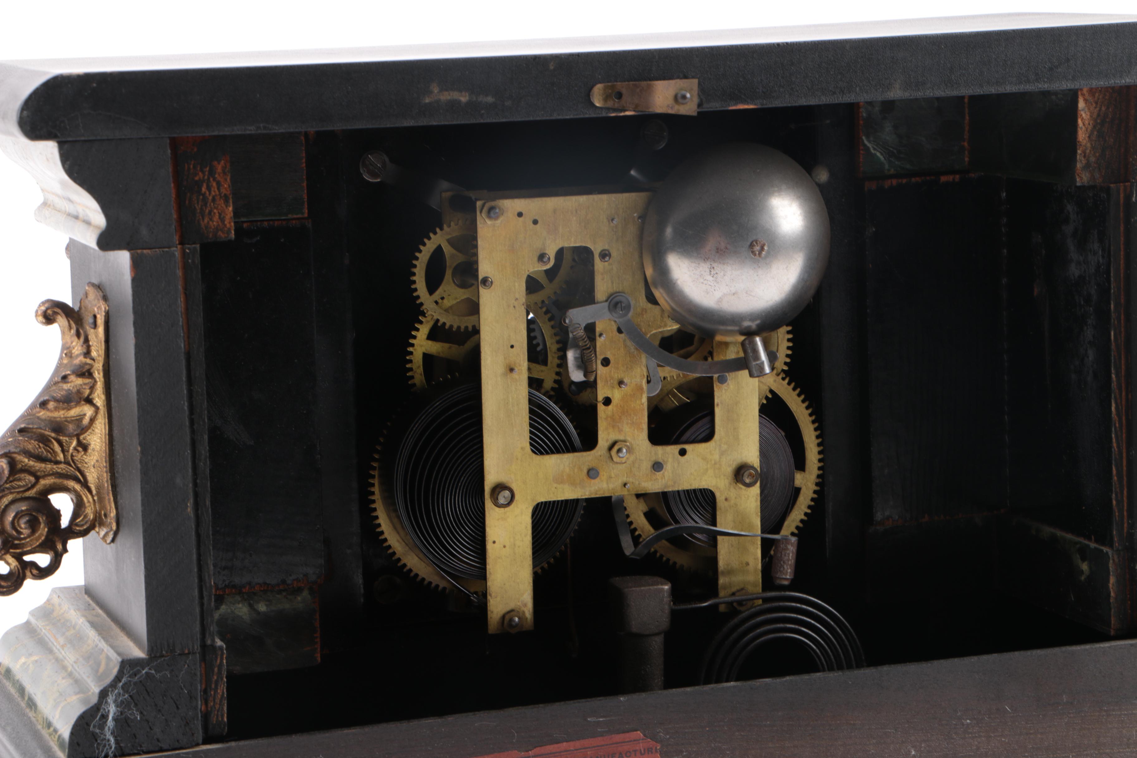 Antique E. Ingraham Clock Co. "Adrian" Adamantine Style Clock