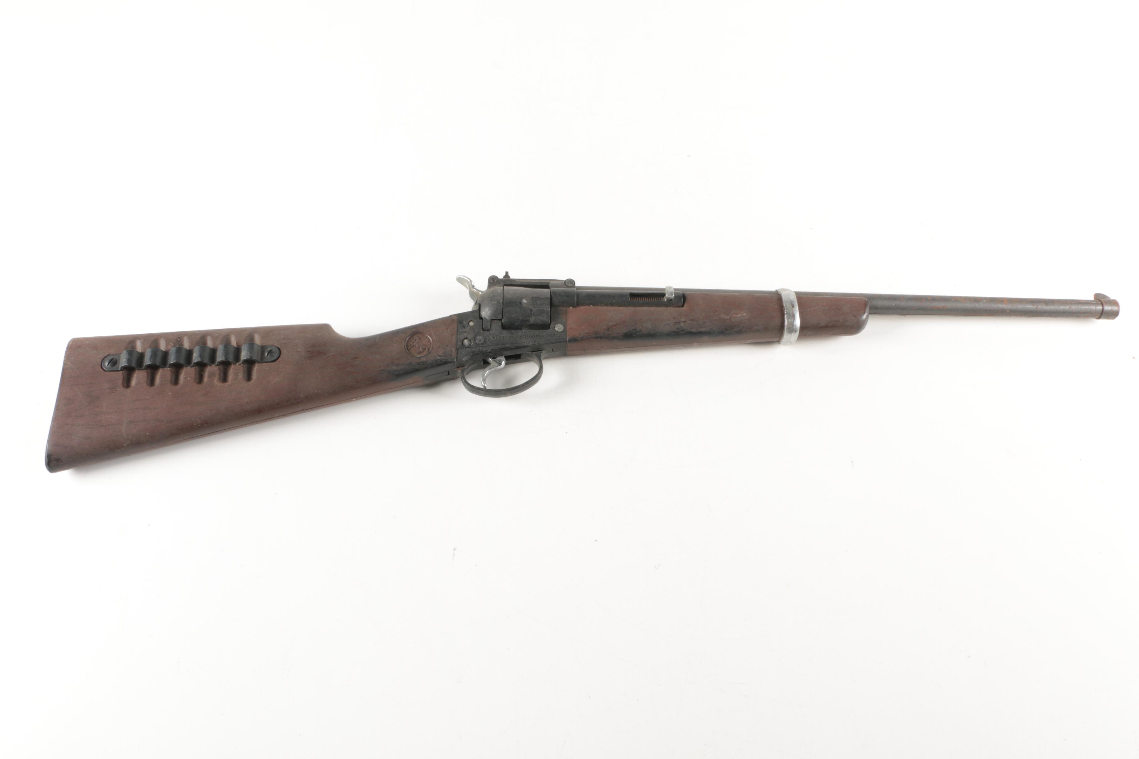 Mattel Colt Six Shooter Rifle and Winchester Saddle Cap Guns and Leather Belt