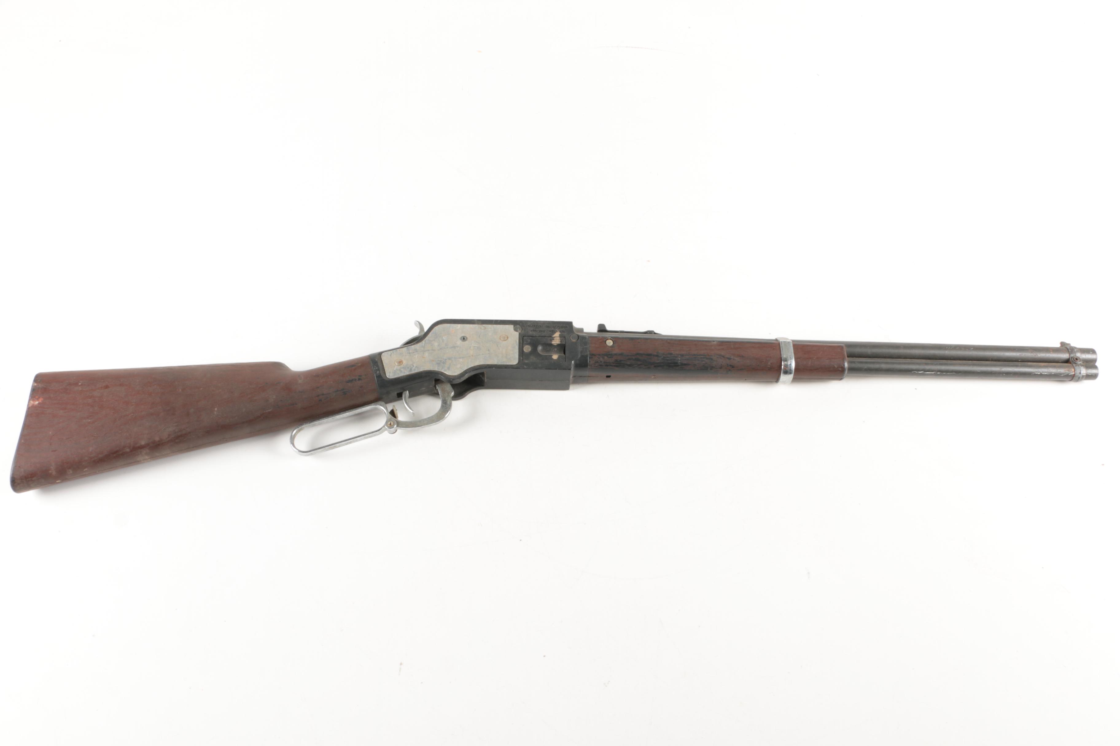 Mattel Colt Six Shooter Rifle and Winchester Saddle Cap Guns and Leather Belt