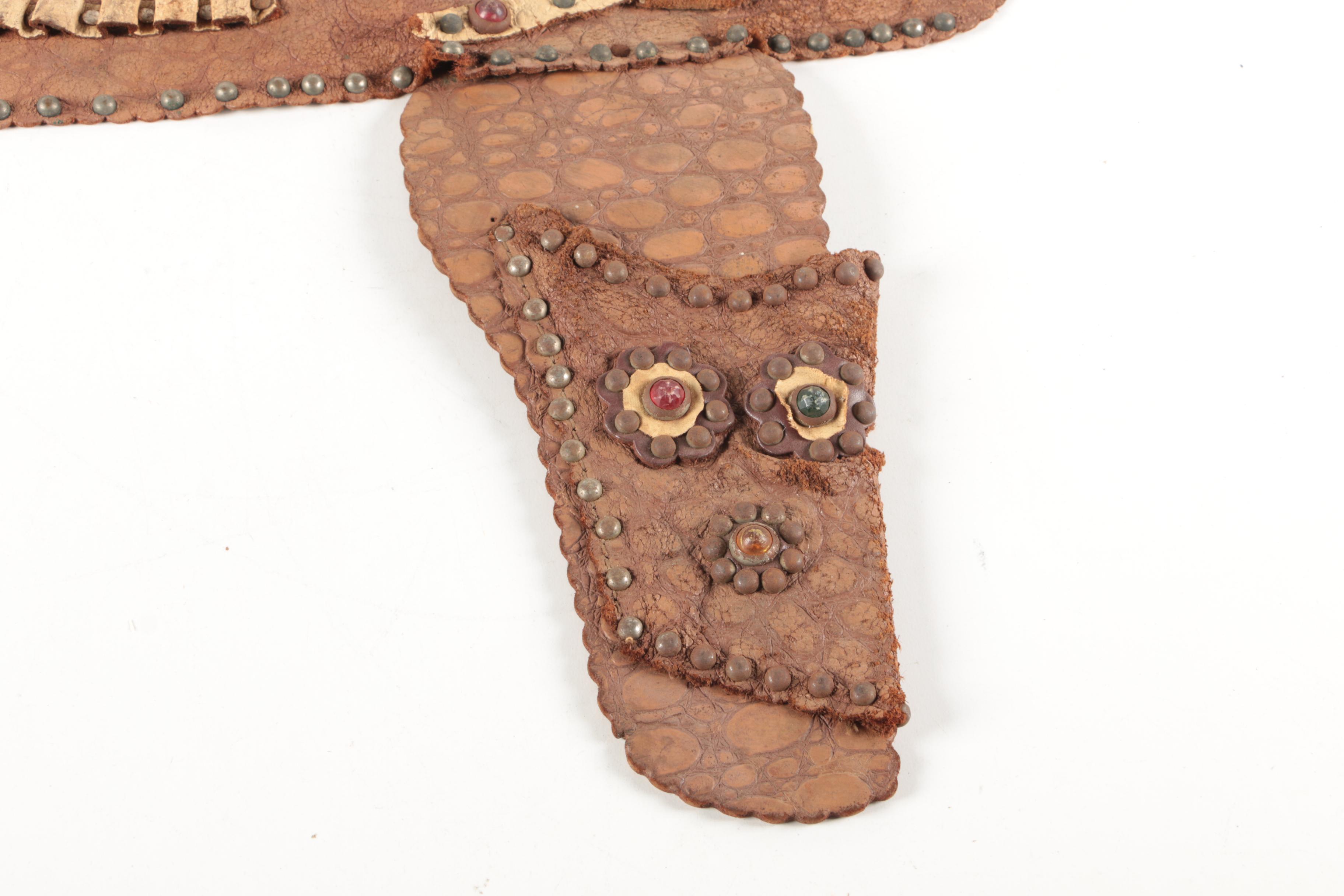 Mattel Colt Six Shooter Rifle and Winchester Saddle Cap Guns and Leather Belt