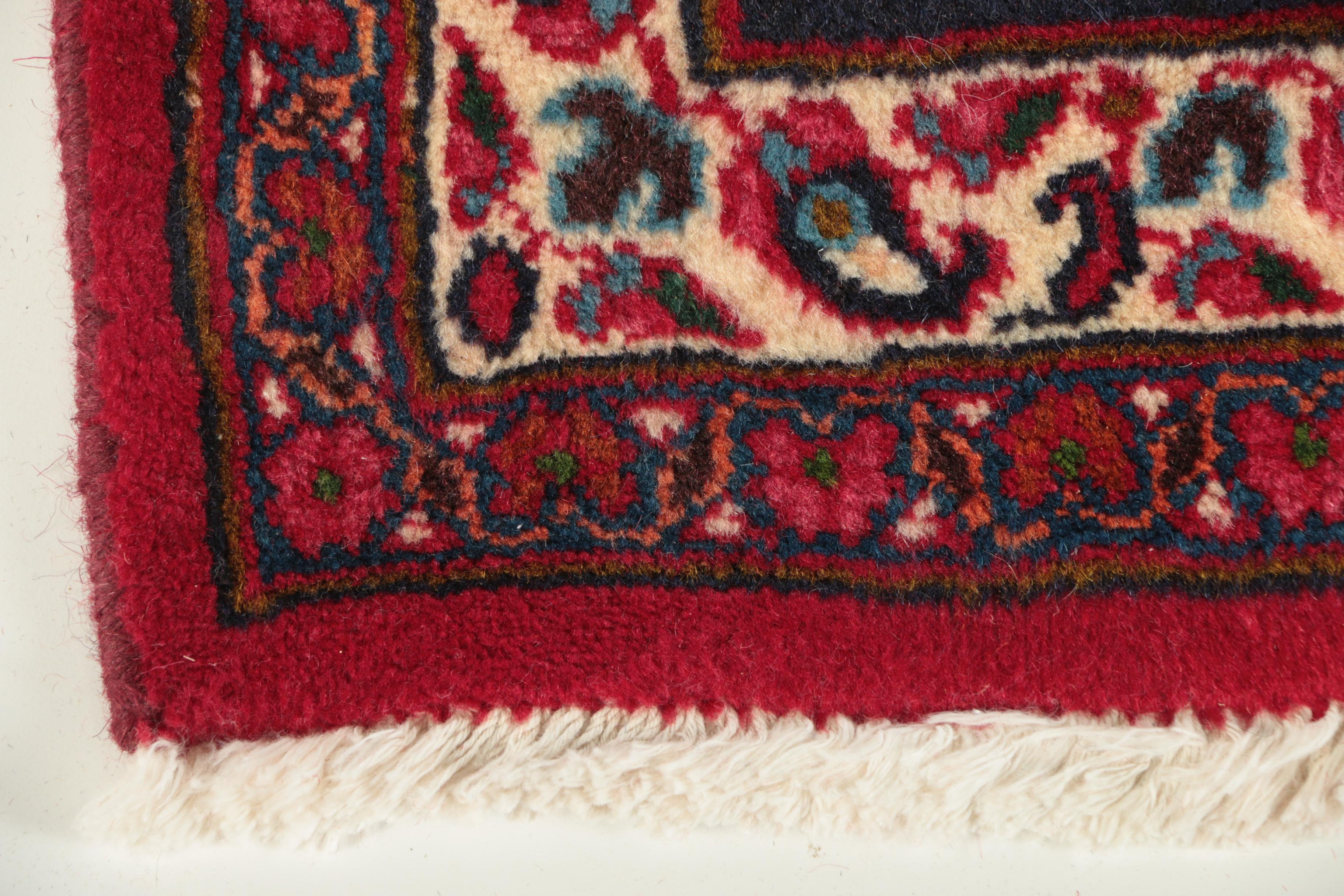 Hand-Knotted Persian Kashan Area Rug
