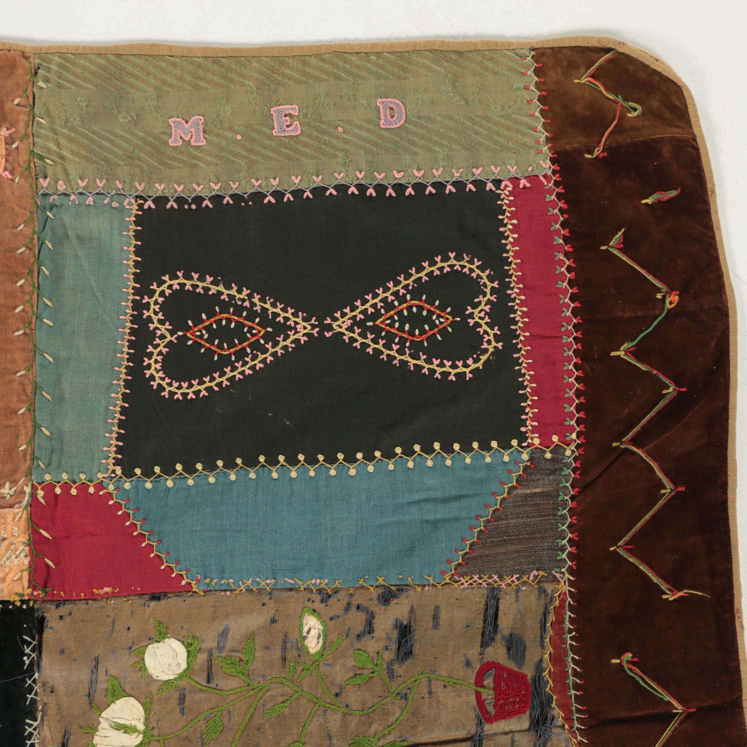 Late 19th Century Handmade Folk Art "Friendship" Quilt