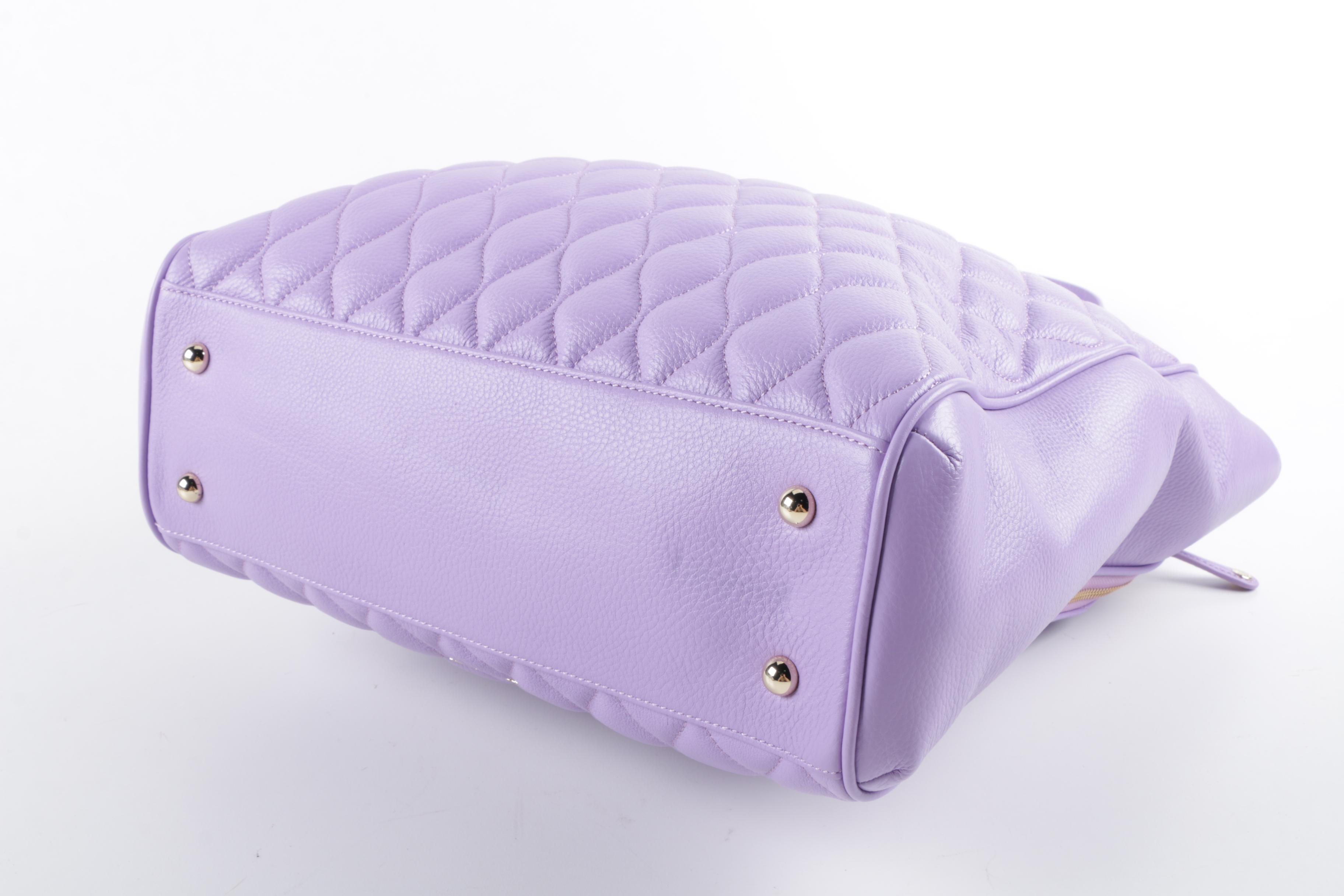 Vera Bradley Leah Lavender Leather Tote and Coach Patchwork Demi Handbag