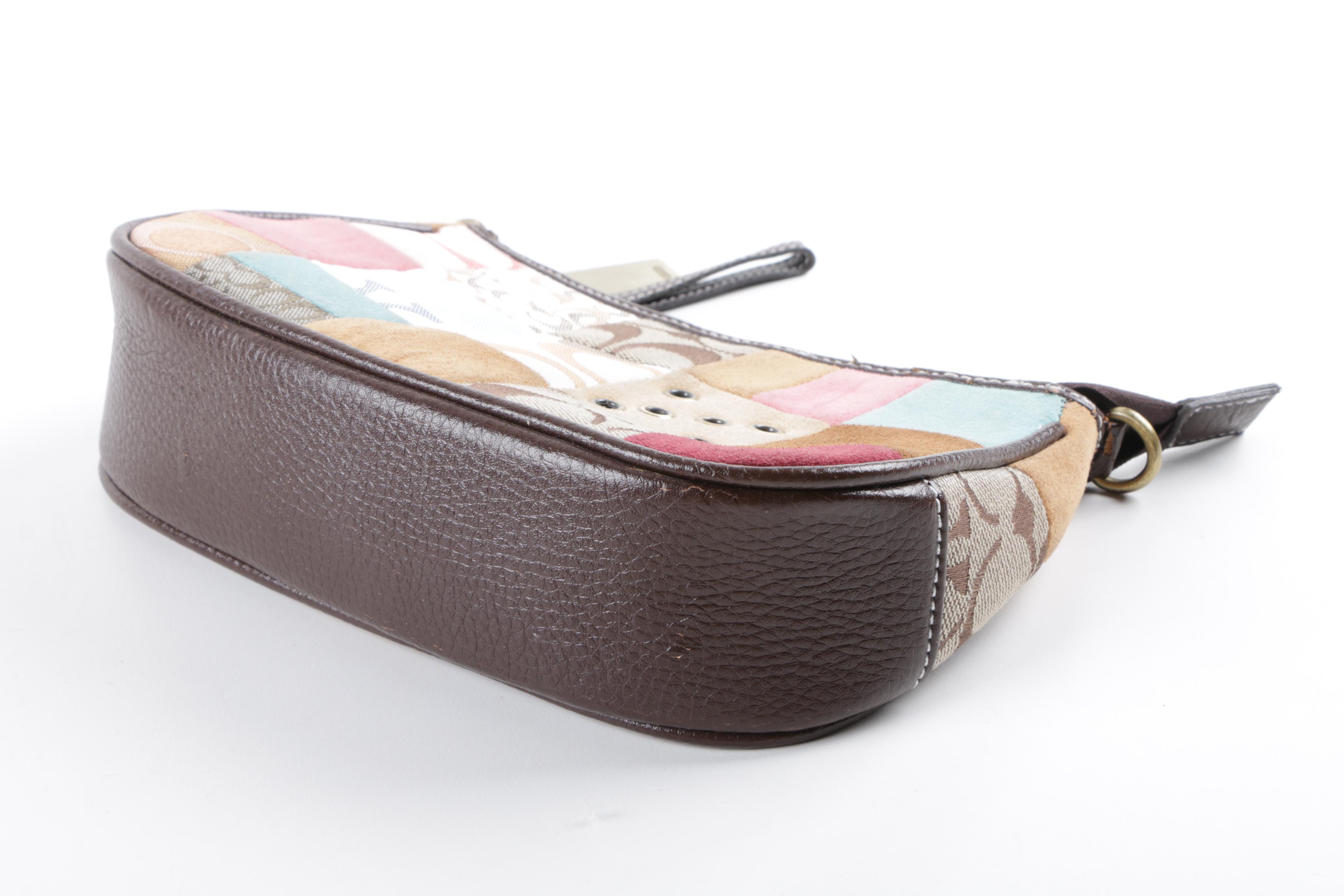 Vera Bradley Leah Lavender Leather Tote and Coach Patchwork Demi Handbag