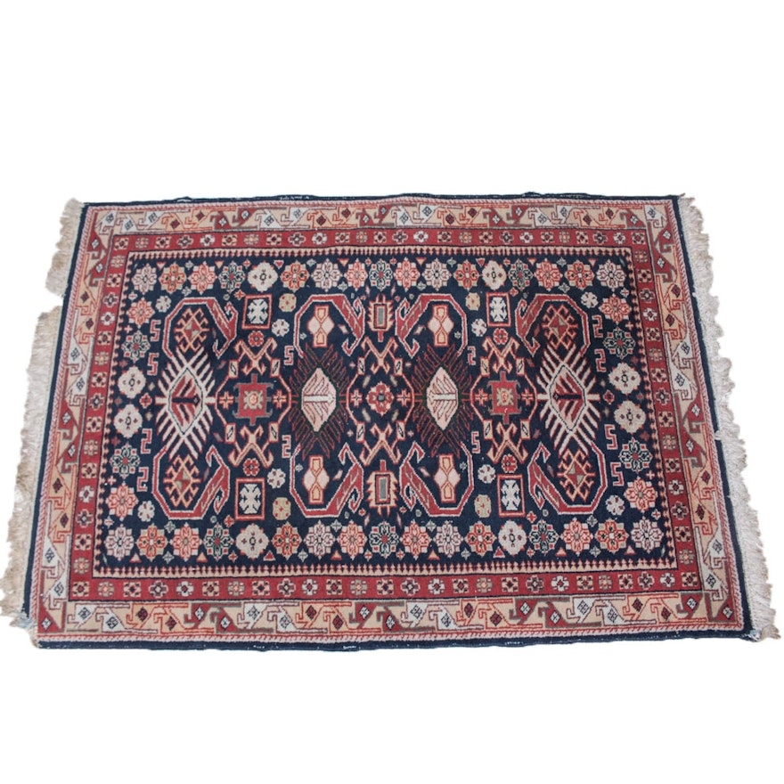 Hand-Knotted Shirvan Wool Area Rug