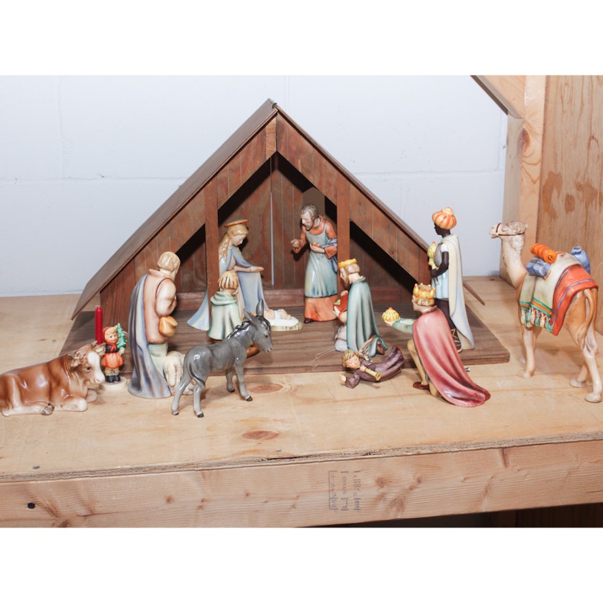 M.J. Hummel Porcelain Nativity Set