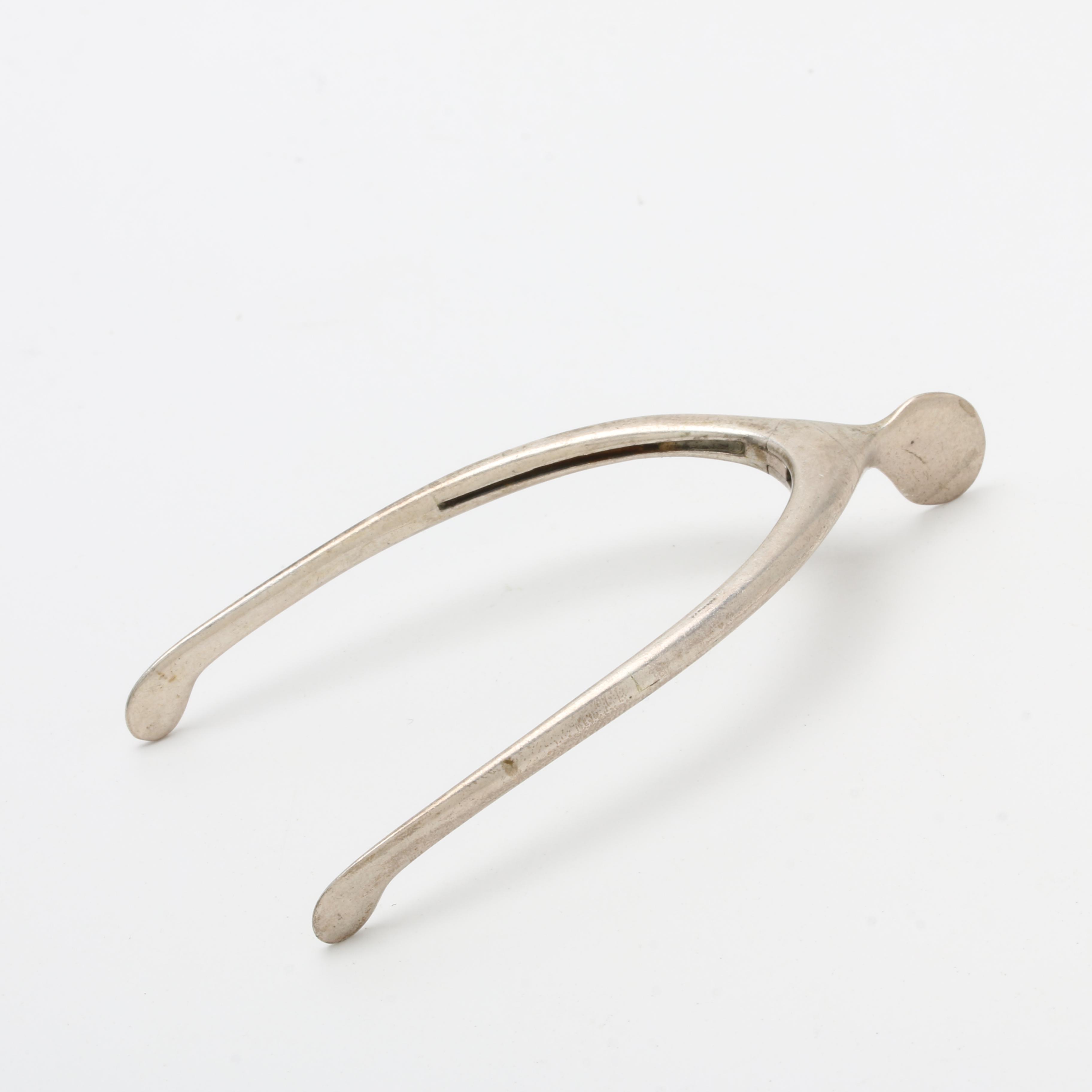 Circa 1900 Lebkuecher & Co Sterling Silver Wish Bone Ice Tongs