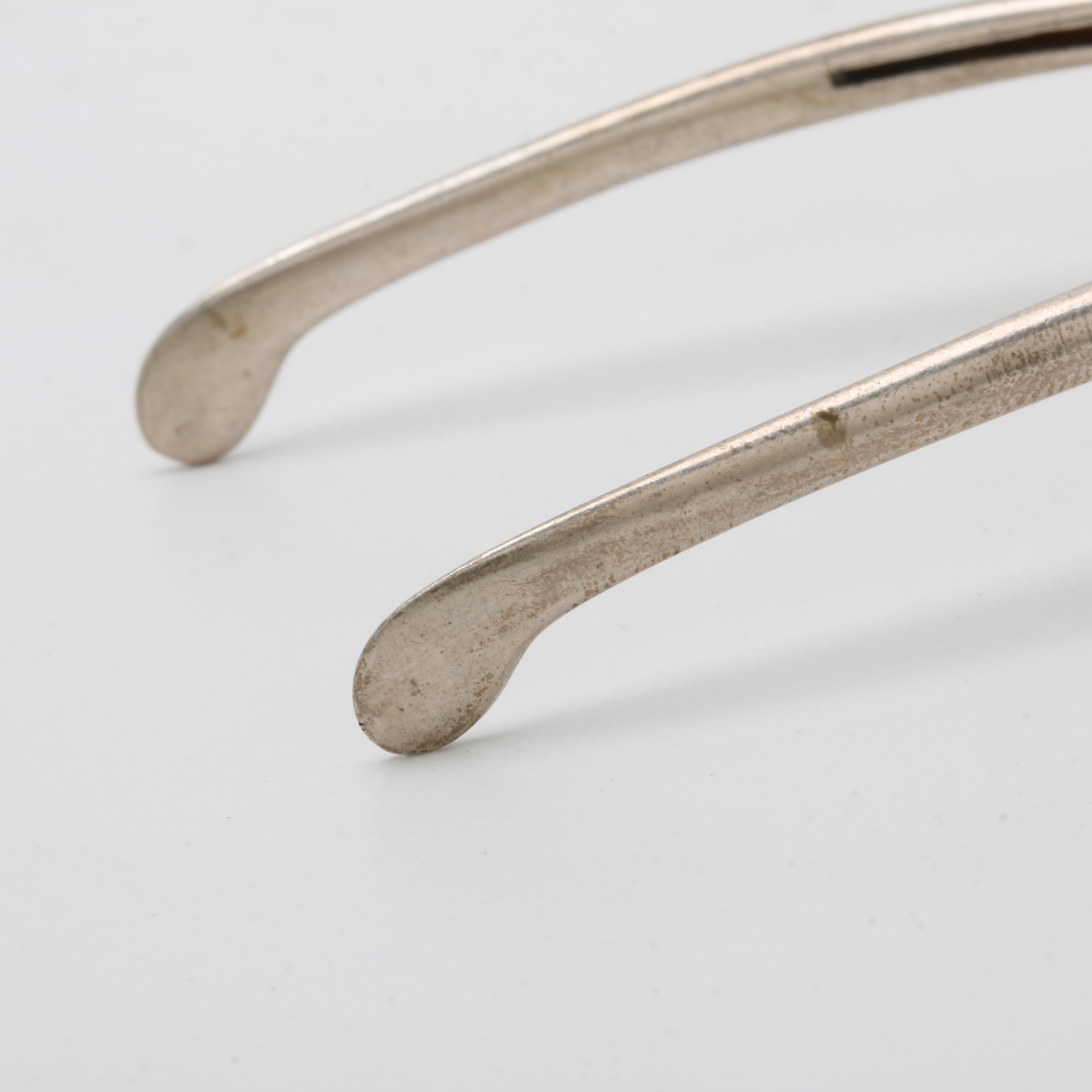 Circa 1900 Lebkuecher & Co Sterling Silver Wish Bone Ice Tongs