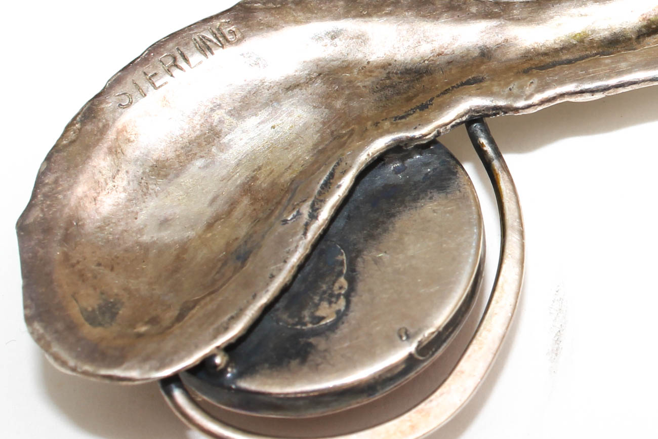 Sterling Silver and Carnelian Modernist Pendant Necklace and Earrings