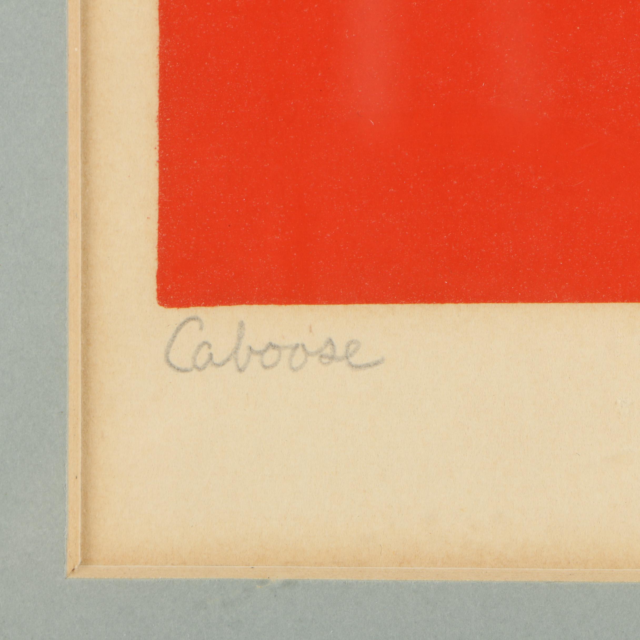 Biron Valier 1975 Serigraph "Caboose"