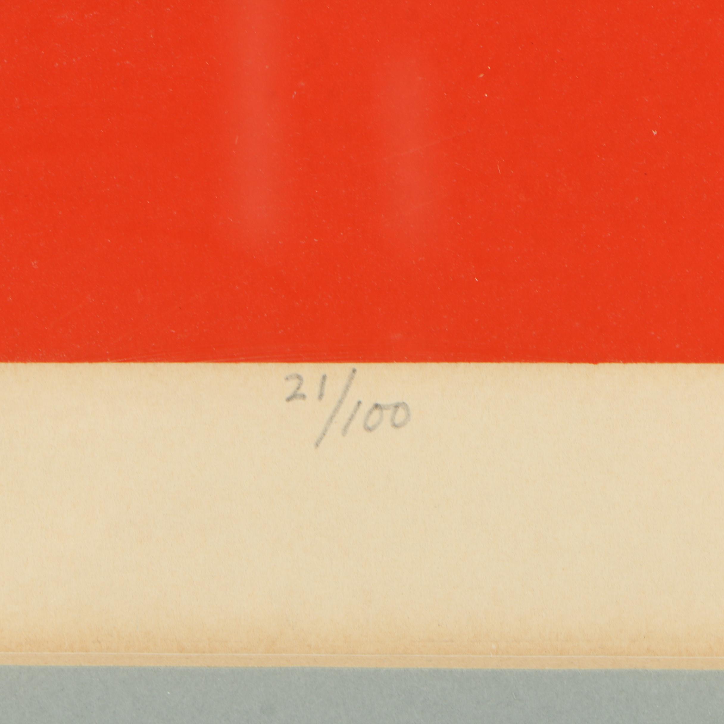 Biron Valier 1975 Serigraph "Caboose"