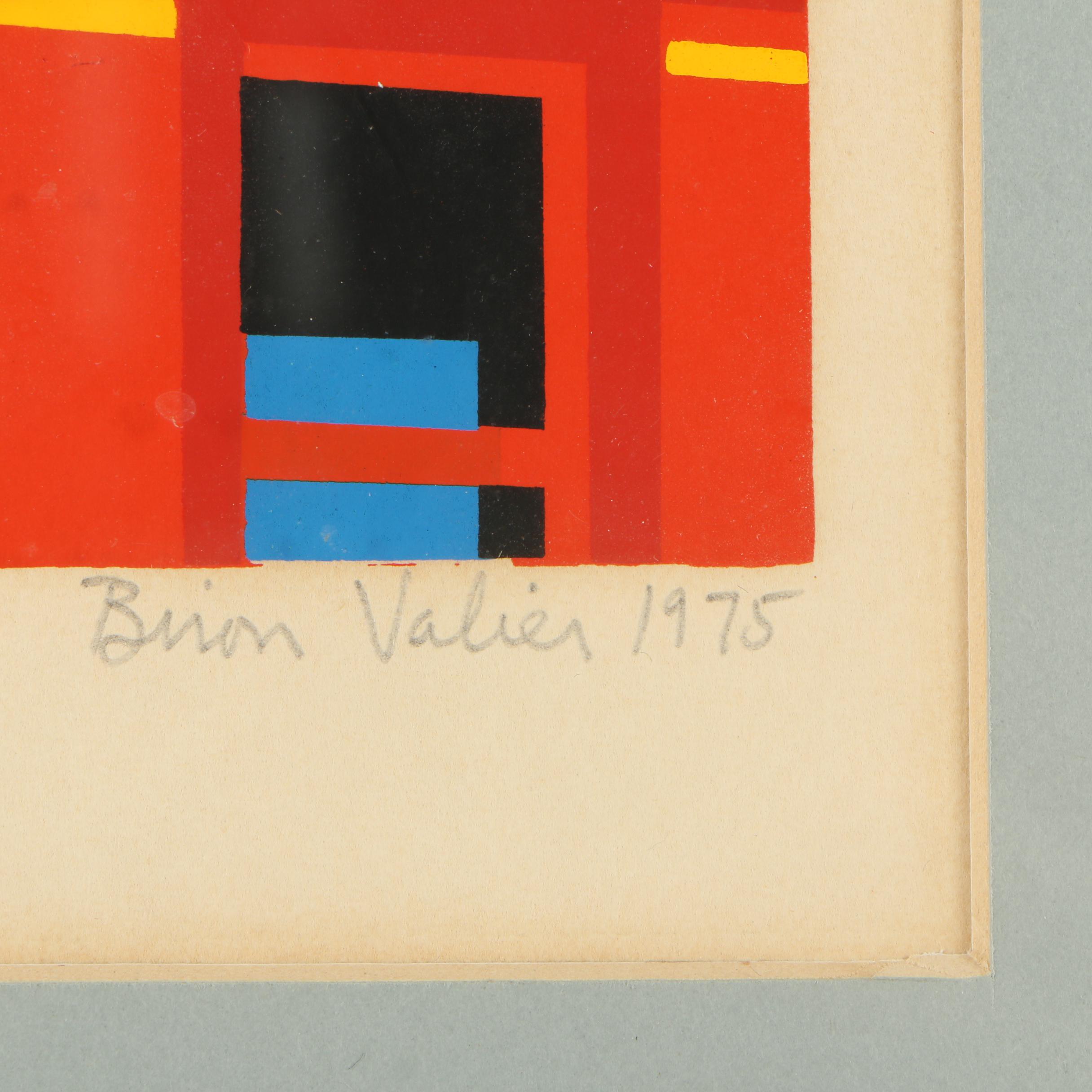 Biron Valier 1975 Serigraph "Caboose"