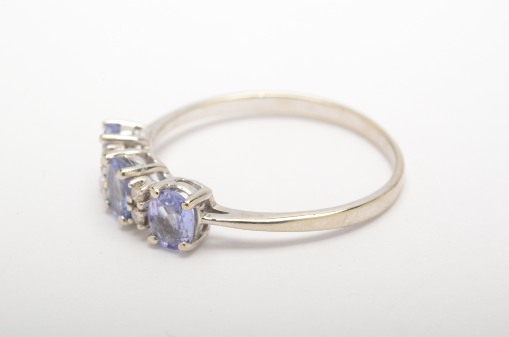 Effy 14K White Gold Tanzanite and Diamond Ring