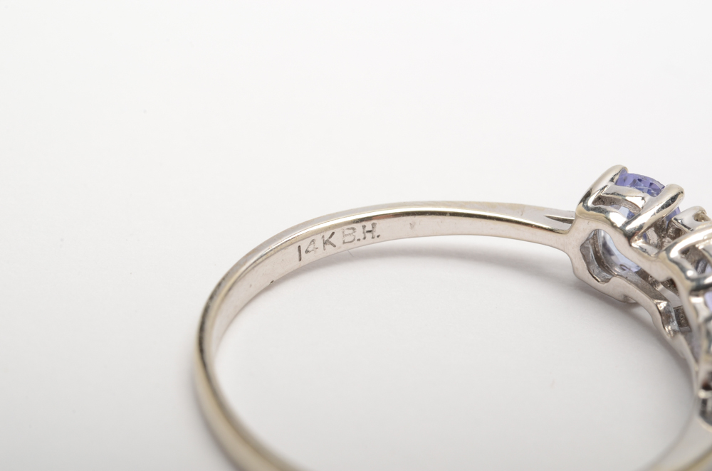 Effy 14K White Gold Tanzanite and Diamond Ring