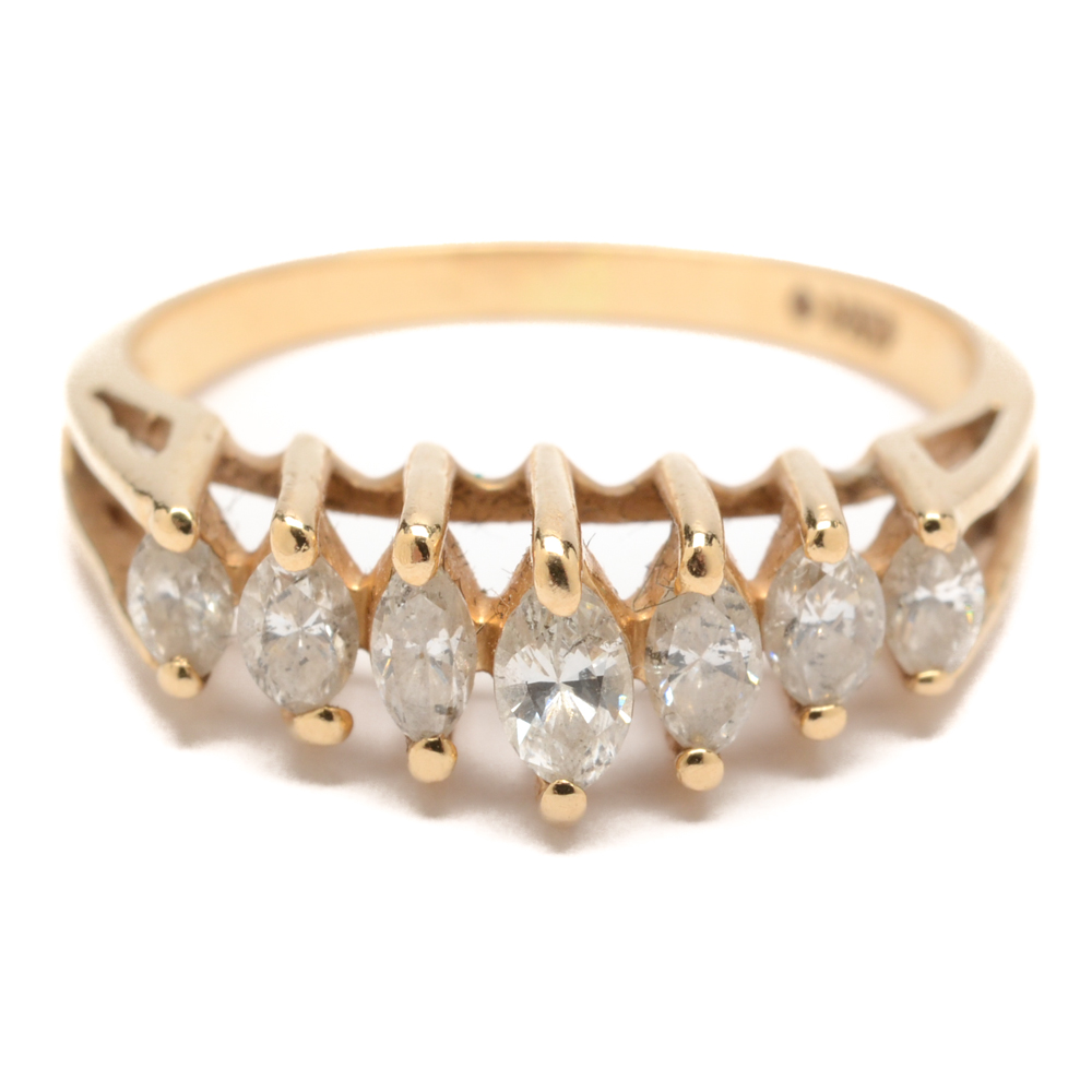 14K Yellow Gold Diamond Ring