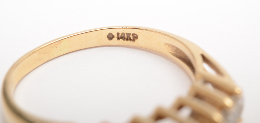 14K Yellow Gold Diamond Ring