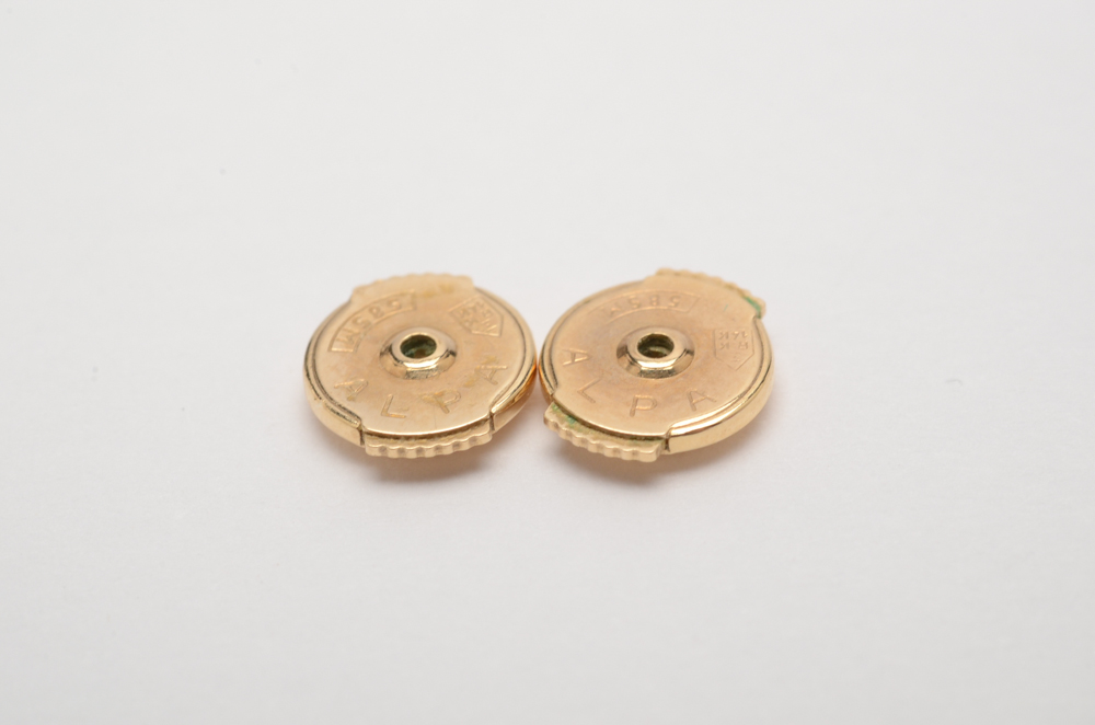 14K Yellow Gold Diamond Stud Earrings