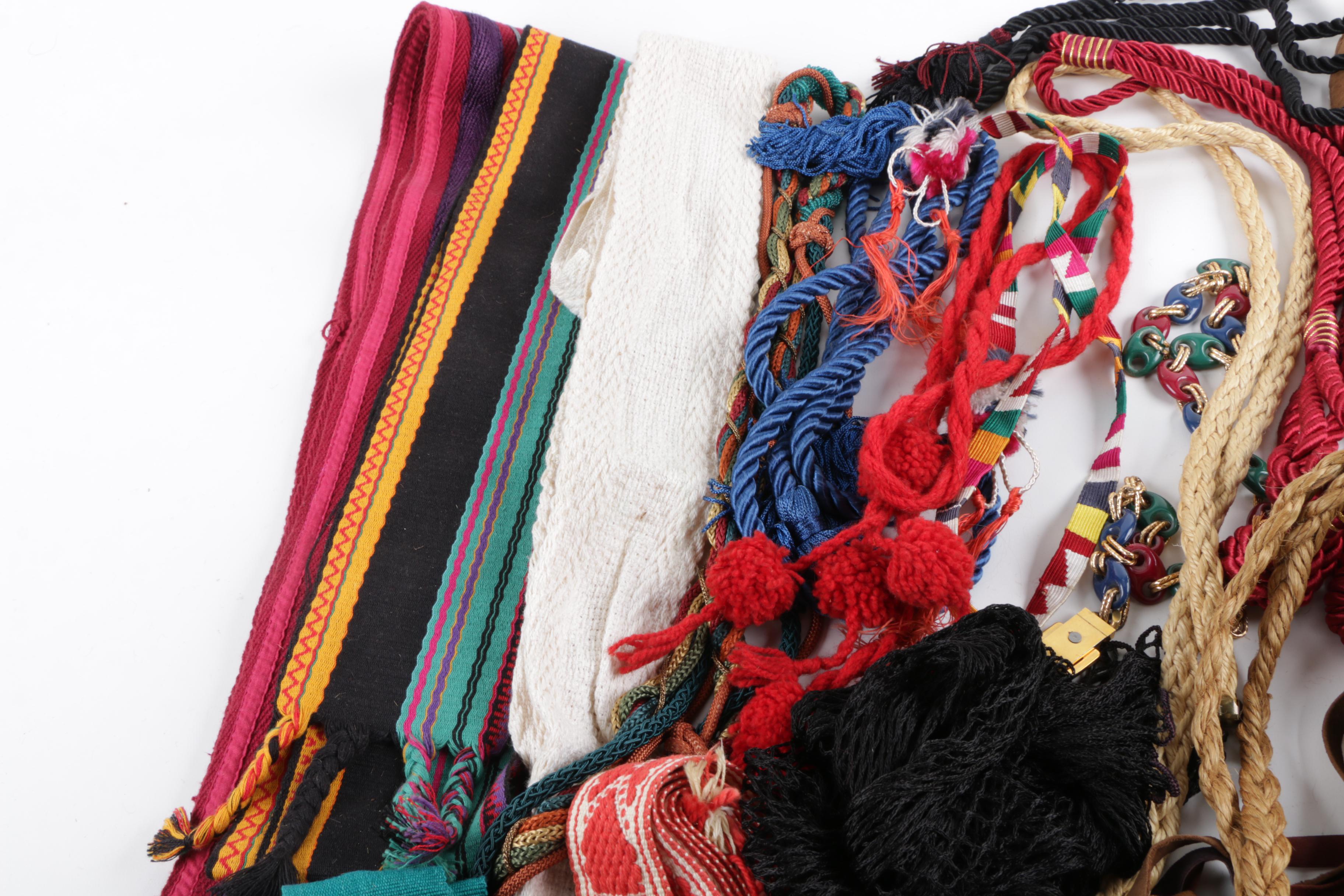 Woven and Leather Belts and Sashes